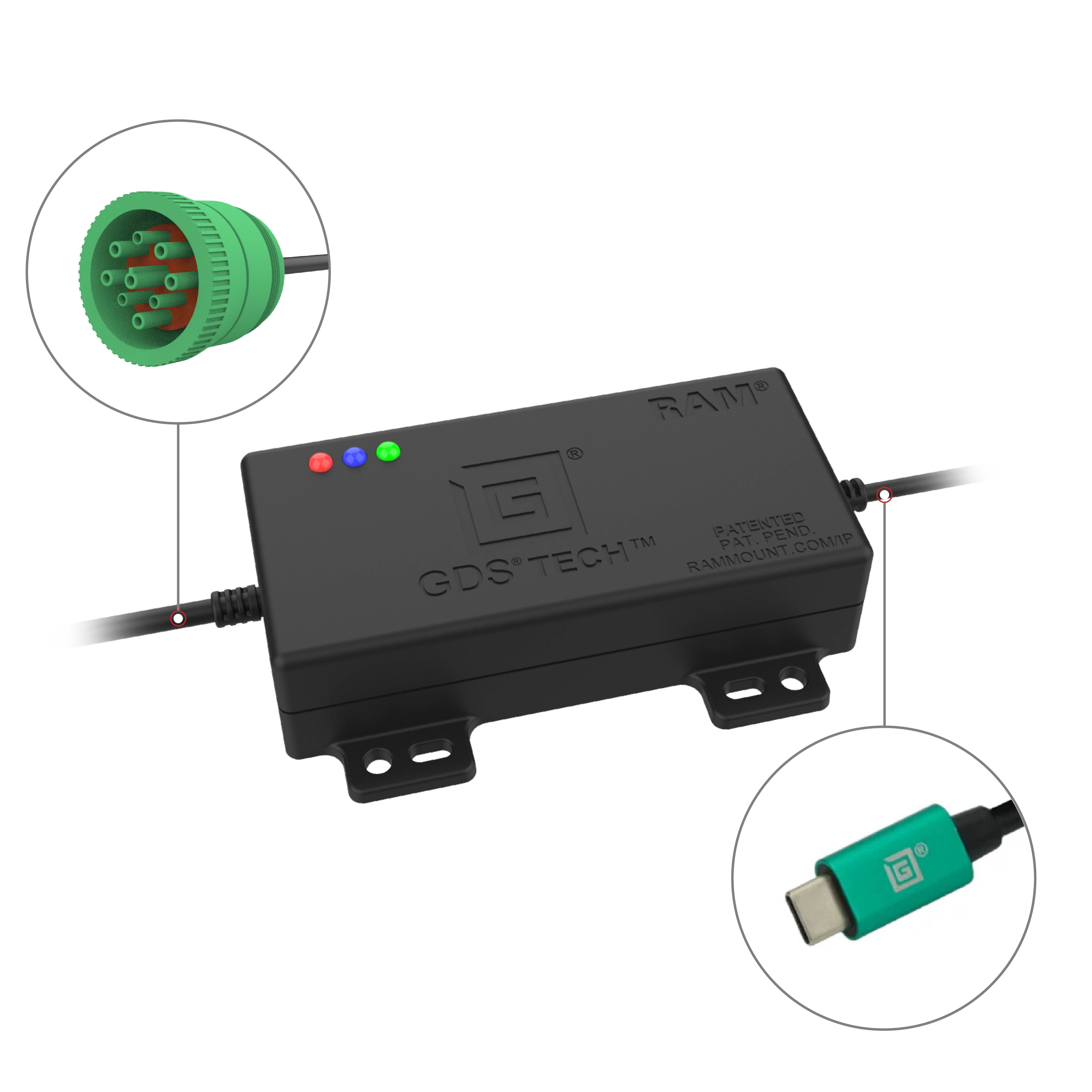 GDS® CAN Bus Adapter with 9 Pin Connector for RAM Trucks - High-Speed Vehicle Diagnostic Tool for OBD2 Scanner & ECU Programming - Perfect for Mechanics, DIY Auto Repair & Fleet Maintenance