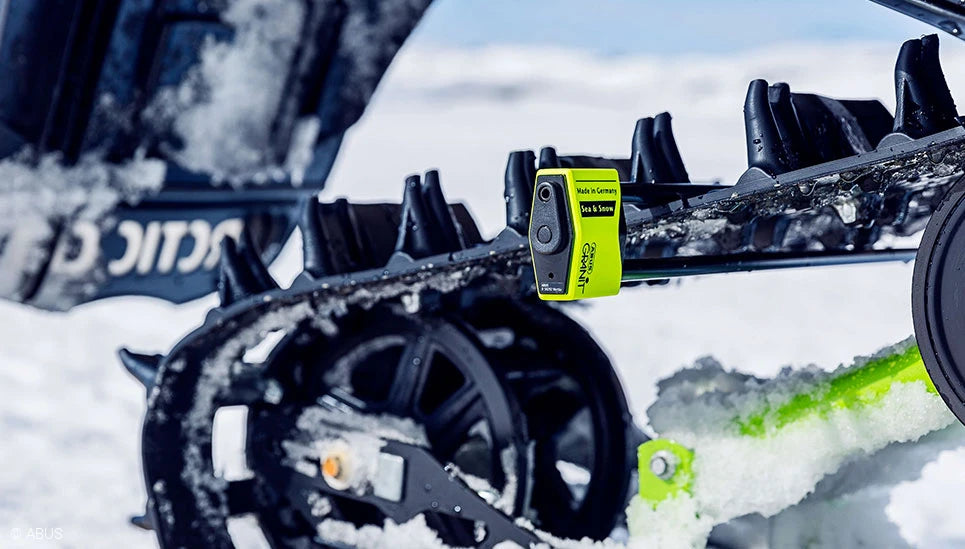 ABUS High Security Snowmobile U Lock - Heavy Duty Anti-Theft Motorcycle & ATV Lock for Outdoor Storage - Ideal for Snowmobiles, Motorcycles, Bikes & Scooters