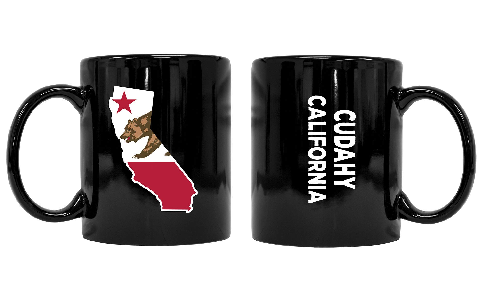 R&R Imports Cudahy California Souvenir - Black Ceramic Coffee Mug with Handle, 12oz - Perfect for Home, Office & Travel Gifts