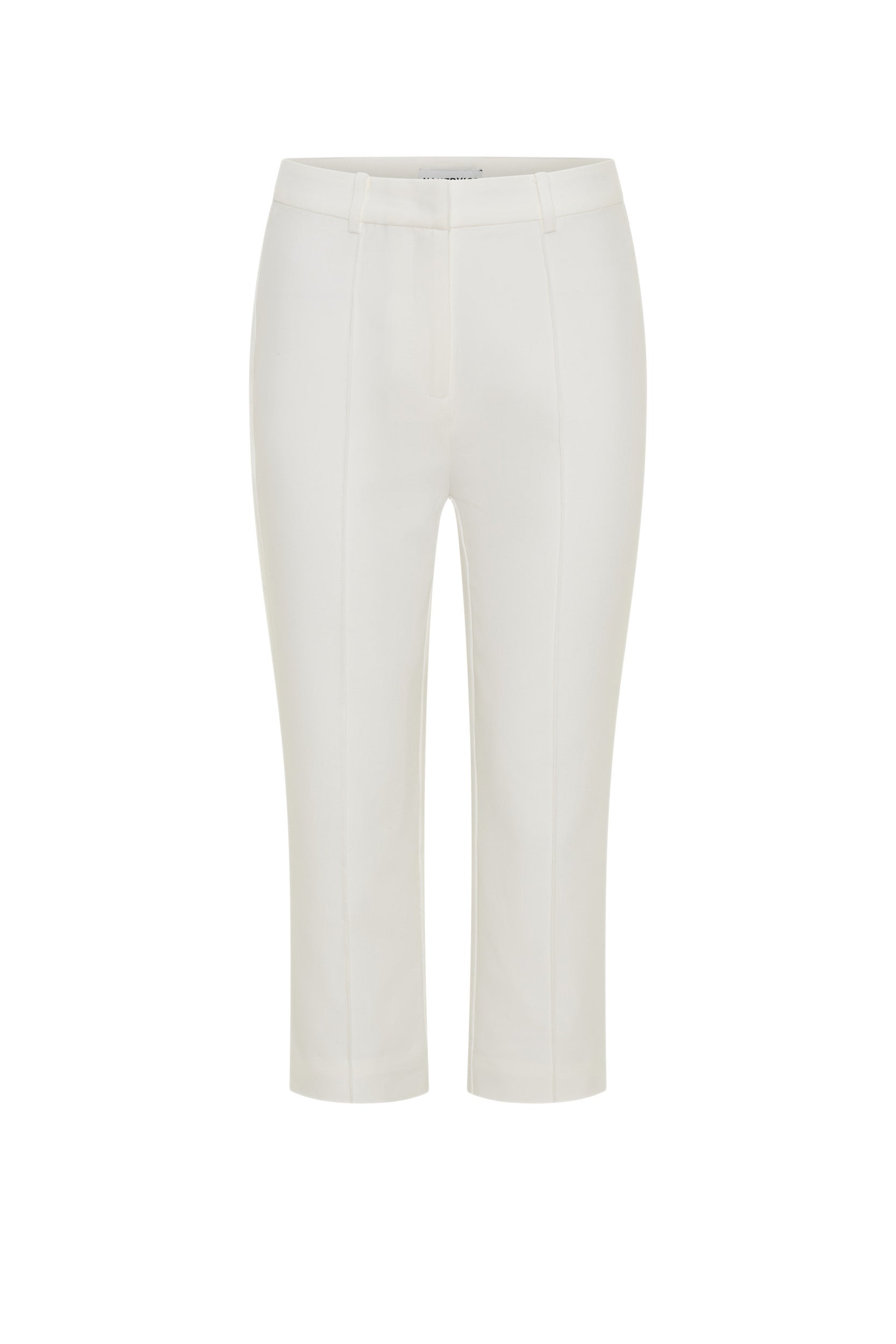 Dominique White Capri Pants for Women - High Waisted Summer Casual Stretch Pants | Perfect for Beach, Vacation & Everyday Wear