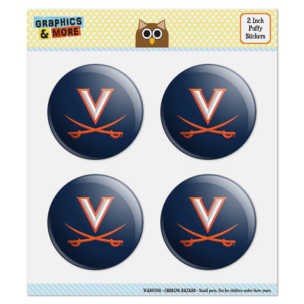 University of Virginia Cavaliers Logo Puffy Bubble Stickers - 3D Scrapbooking, DIY Craft Supplies for Albums, Journals, Cards - Perfect for UVa Fans, College Decor & Gifts