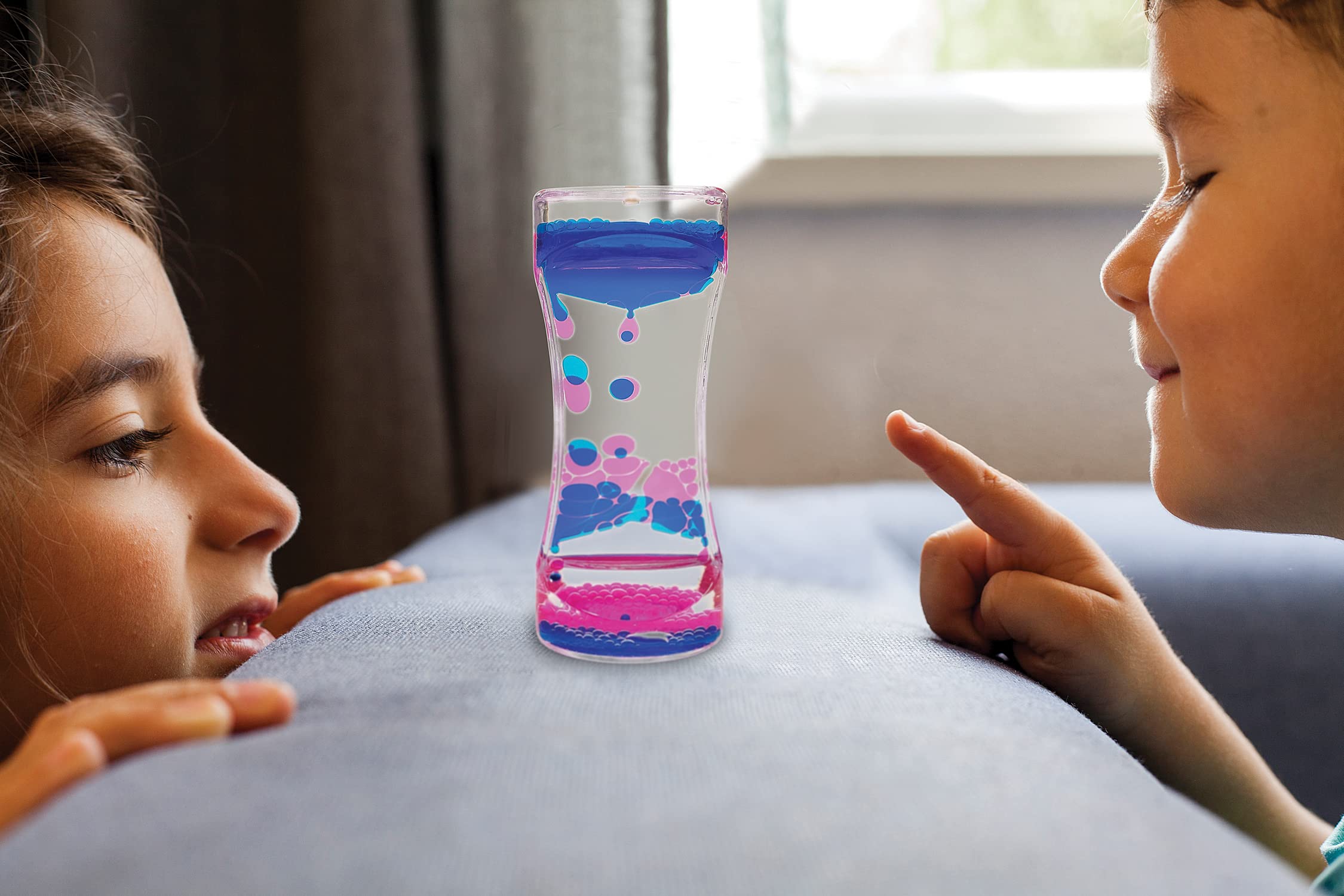 Blue & Pink Liquid Motion Bubbler - Sensory Relaxation Toy for Stress Relief, Kids & Adults - Perfect for Home, Office & Classroom Decor