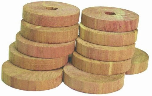 Natural Cedar Wood Hanger Rings for Closet - Aromatic Moth Repellent & Clothes Protection - Perfect for Wardrobe Organization & Fragrant Storage Solutions