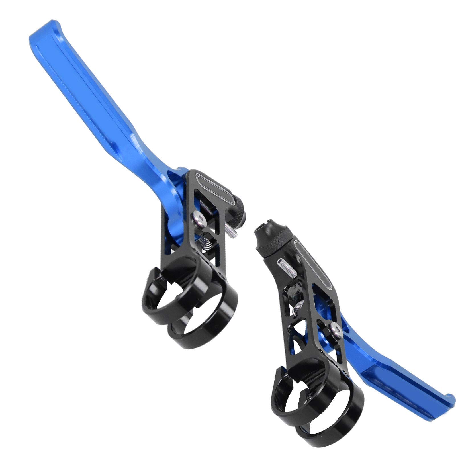 Adjustable 4in Aluminum Alloy Bike Brake Levers for 22.2mm Handlebar - Ergonomic Brake Lever Grip for Road Bikes & Mountain Bikes (Blue) - Perfect for Commuting, Trail Riding & Urban Cycling