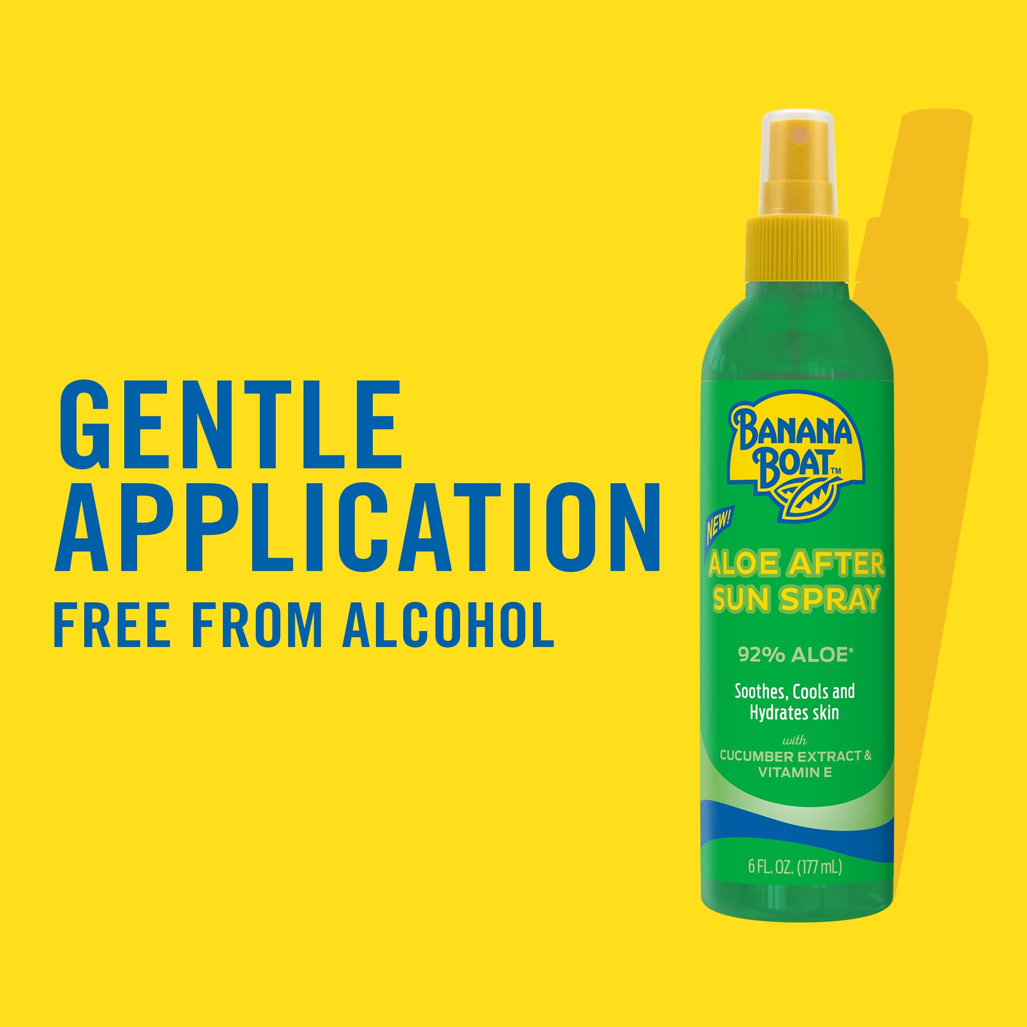 Banana Boat Aloe After Sun Spray, 6oz - Soothing Aloe Vera with Cucumber Extract & Vitamin E for Sunburn Relief | Post-Sun Care for Beach, Pool & Outdoor Activities
