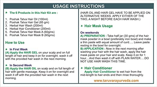 **TARUVAR Ayurveda Herbal Hair Care Kit for Hair Fall, Dry & Frizzy Hair – 6 Products (Shampoo, Oil, Conditioner, Gel, 2 Hair Masks) – Natural Treatment for Strong, Smooth & Healthy Hair – Perfect for Daily Use & Deep Conditioning**