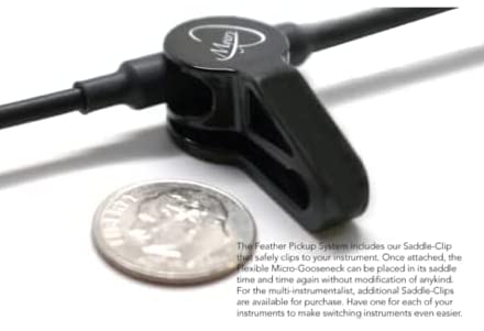 Myers Pickups The Feather Clear Resonator Guitar Pickup with Flexible Micro-Gooseneck - High-Quality Acoustic Guitar Accessory for Blues, Folk & Slide Players - Perfect for Live Performances & Studio Recording
