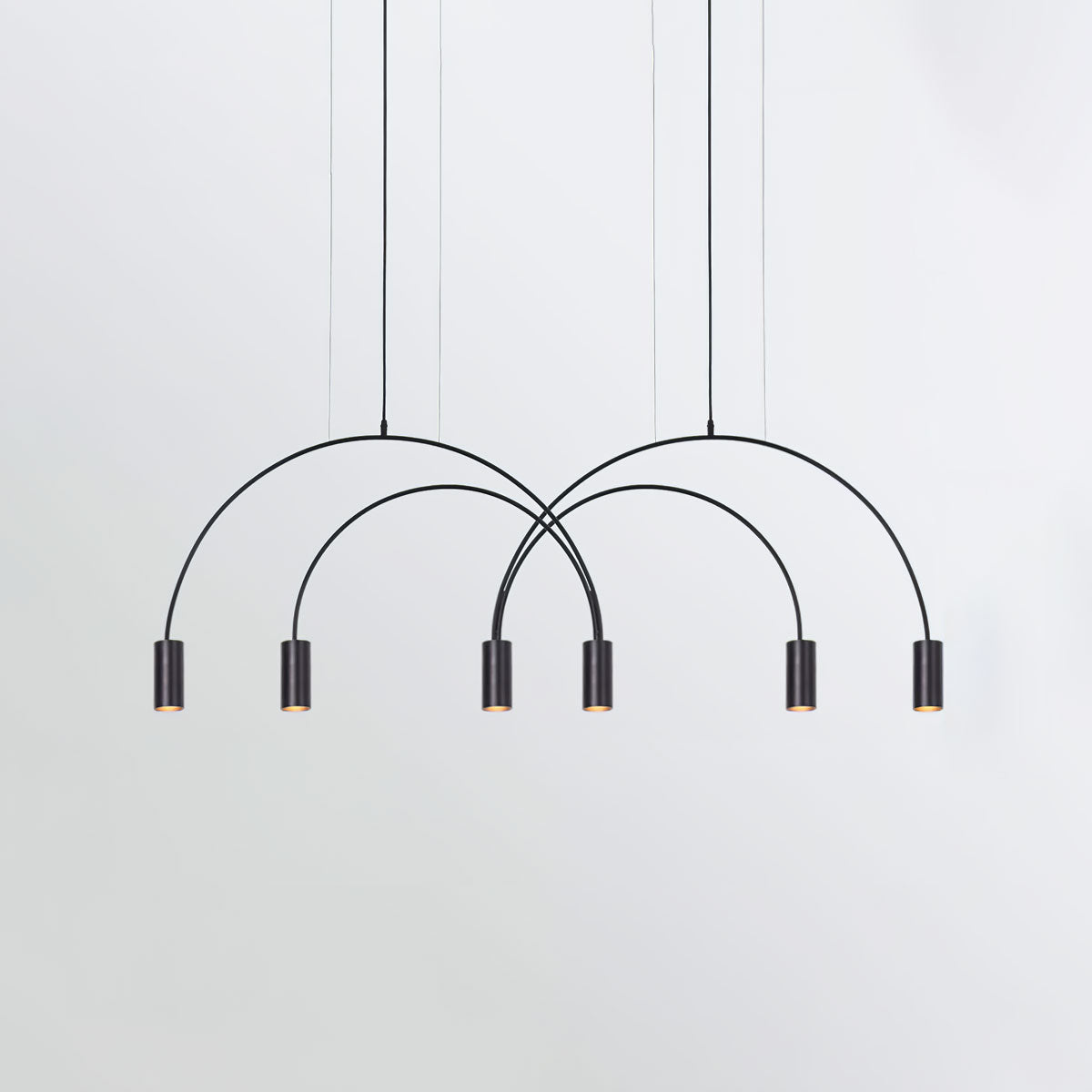 Modern Arcs Pendant Light - Adjustable Hanging Chandelier for Kitchen Island, Dining Room & Bedroom Decor - Industrial Style Lighting Fixture with Edison Bulb Compatibility