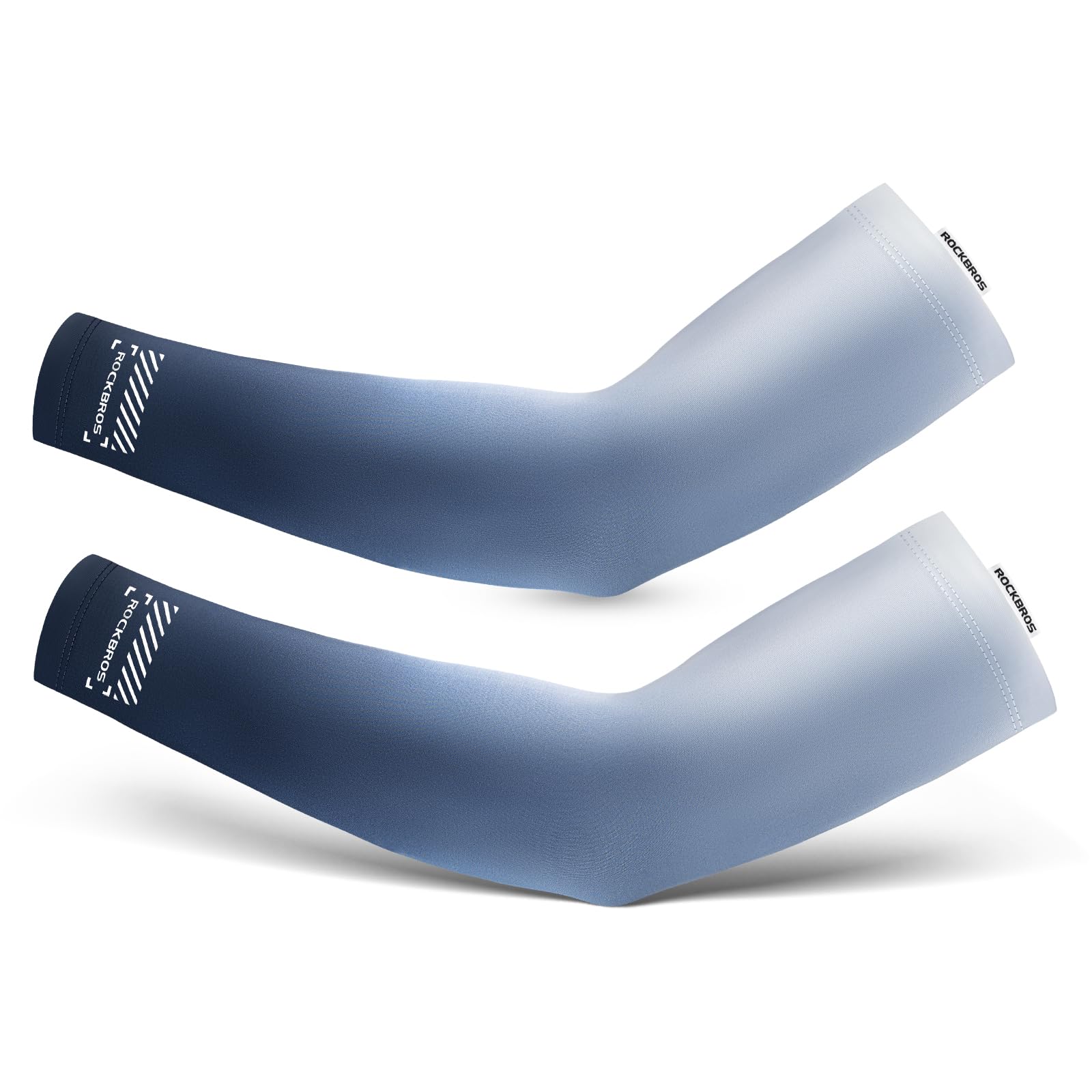 ROCKBROS Arm Sleeves for Men & Women - UPF50+ Sun Protection Compression Sleeves, Blue to Navy Gradient - Perfect for Running, Cycling, Hiking & Outdoor Sports