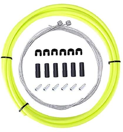 BlueSunshine Bike Brake Cable and Housing Set - 5mm Brake Cable Replacement Kit for Road & Mountain Bikes | Durable Brake Cables for Smooth Stopping | Perfect for Commuting, Cycling & Outdoor Adventures (Green)