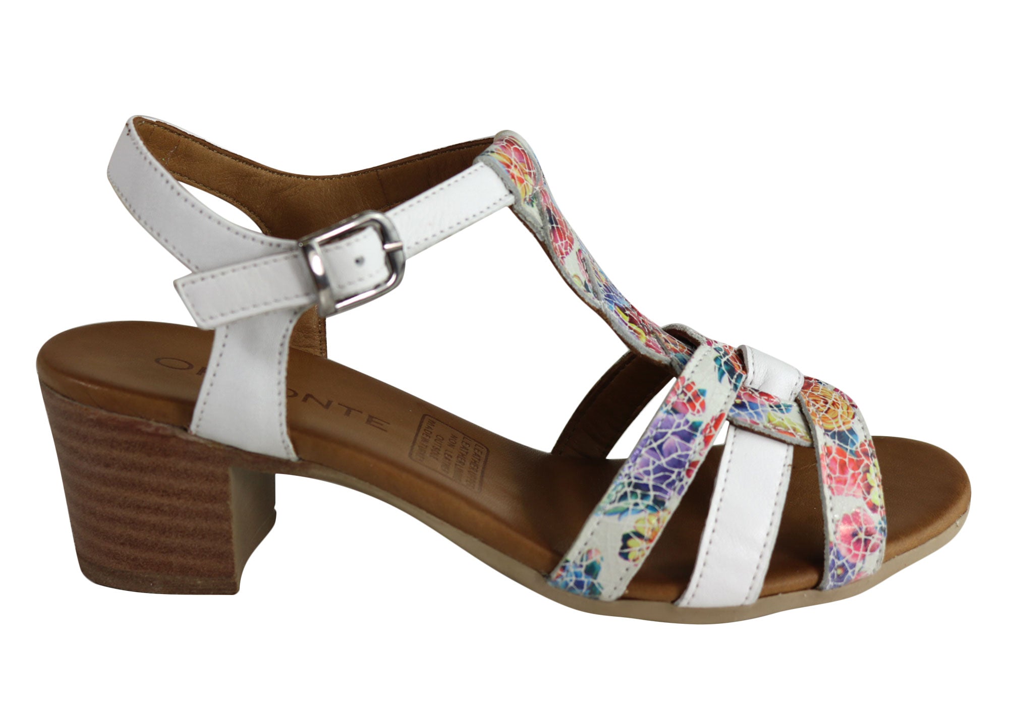Orizonte Candi Women's European Leather Mid Heel Comfortable Sandals - Stylish & Supportive for Work, Weddings & Summer Outings