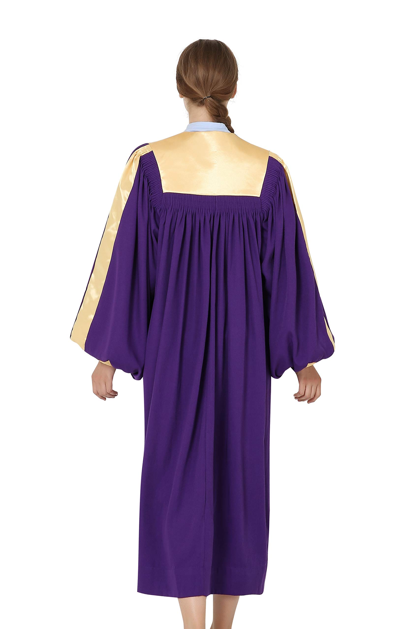 IvyRobes Unisex Custom Crescendo Choir Robe with Fluted Cuff Sleeves - Perfect for Church Choir Performances, Graduation Ceremonies & Formal Events
