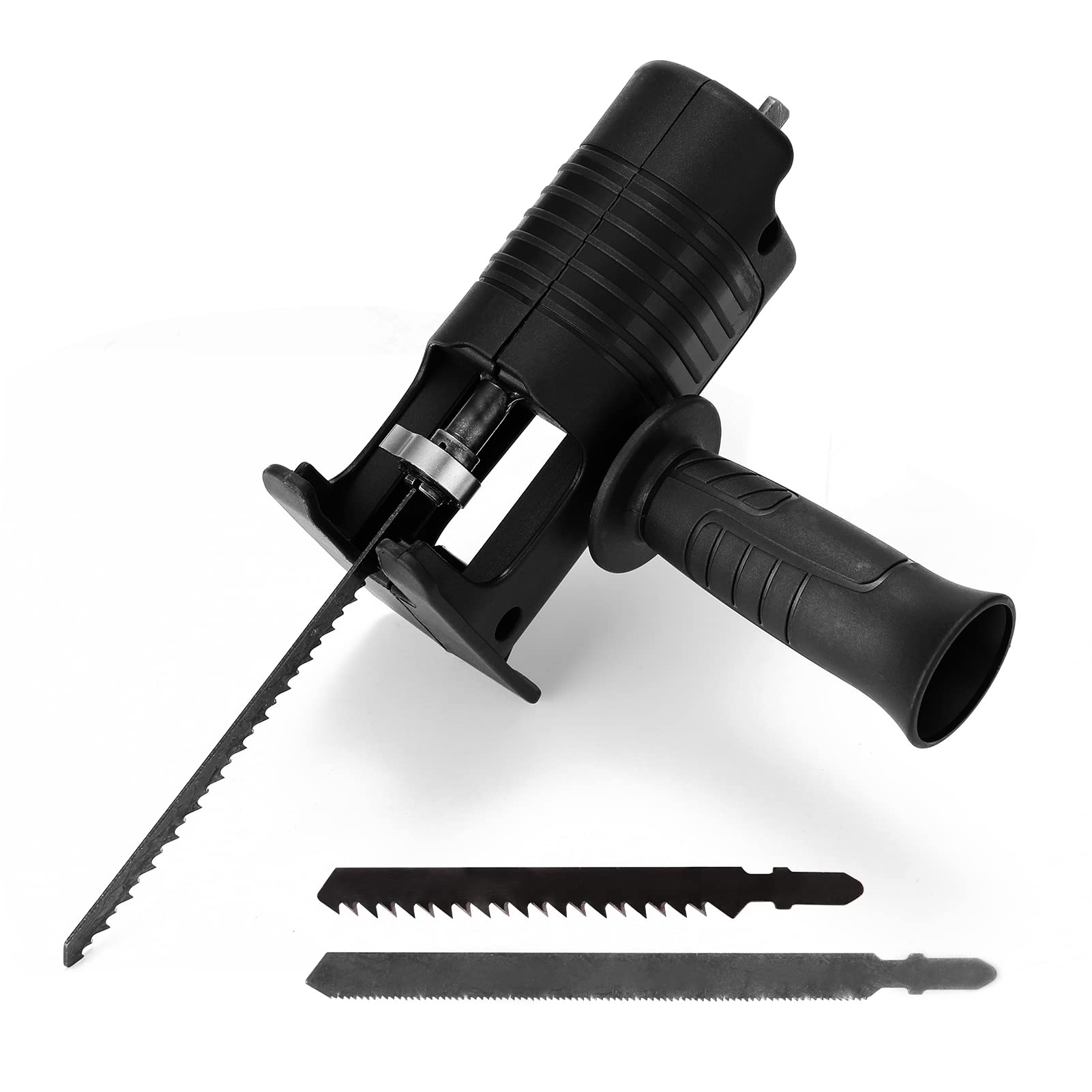 Kavolet Electric Drill Reciprocating Saw Attachment - 3 Saw Blades, Portable Cordless Drill Adapter for Wood, Metal & PVC Cutting - DIY Home Improvement & Construction Tool for Woodworking, Plumbing & Renovation Projects