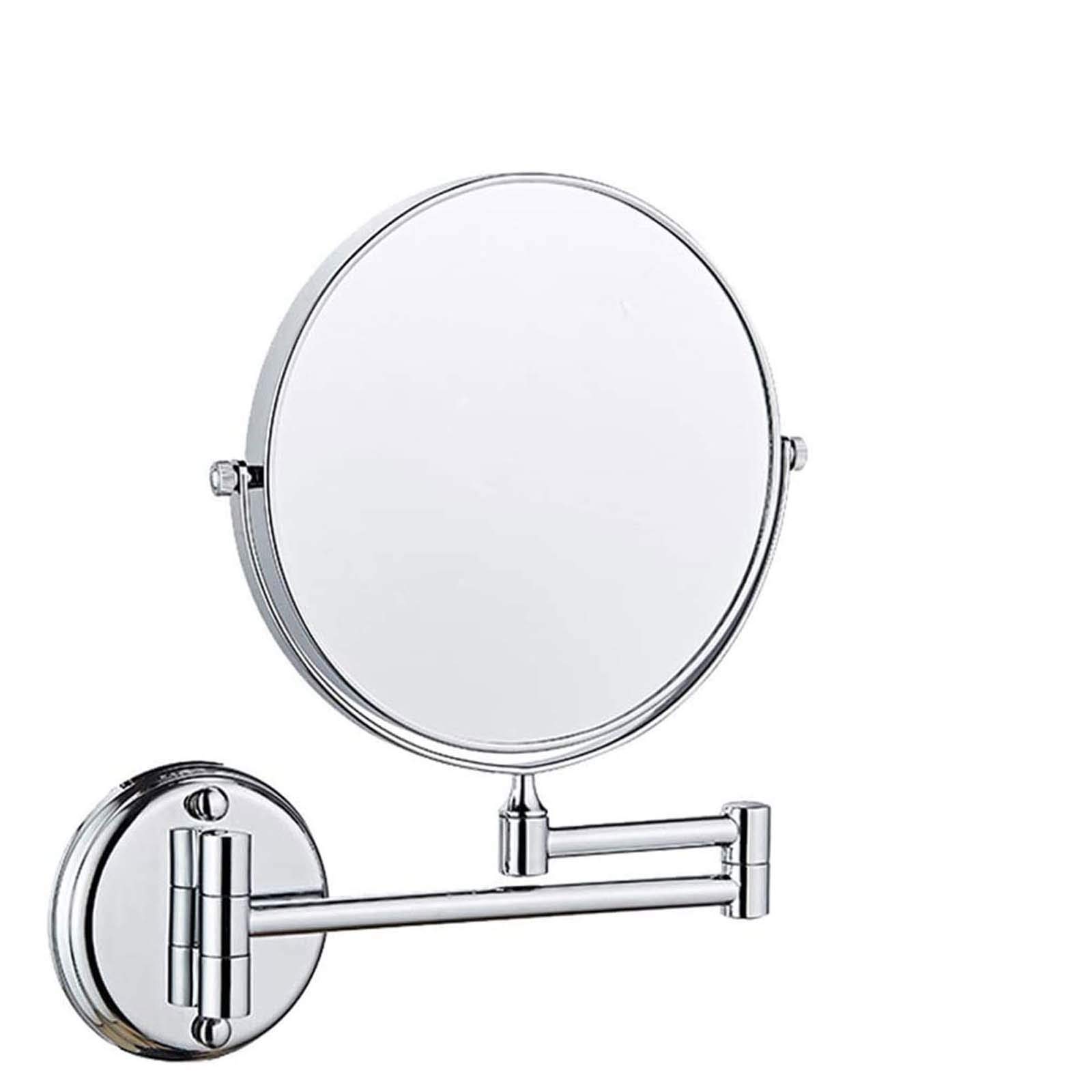 360° Rotating Wall Mounted Makeup Mirror - Double-Sided Round Bathroom Mirror for Perfect Makeup Application, Contact Lens Insertion & Shaving | Ideal for Vanity, Dressing Room & Bathroom Decor