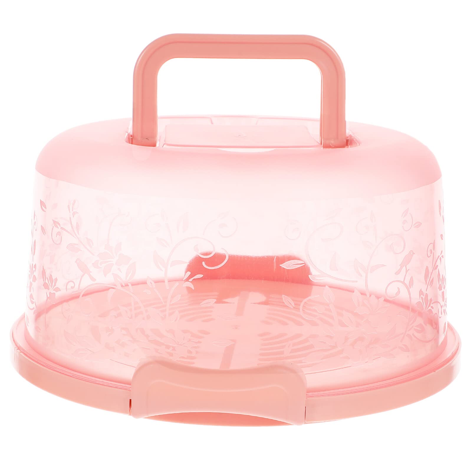 Bestoyard 10-Inch Round Cake Carrier with Dome Lid & Handle - Portable Cake Stand for Pies, Desserts & Baking - Perfect for Travel, Parties, Picnics & Food Storage (PP Material, Airplane Safe)