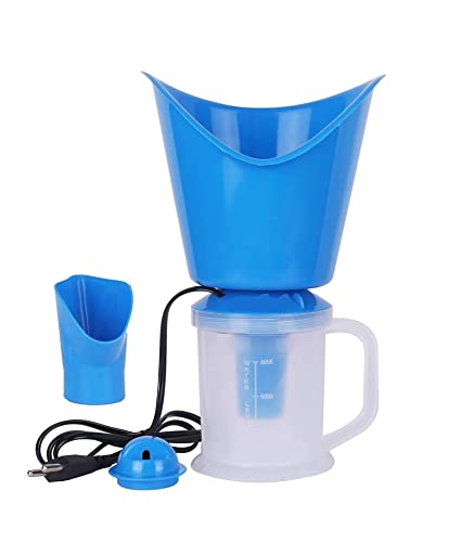 Thermomate 4-in-1 Steamer Inhaler - Facial Sauna & Nose Vaporizer for Sinus Relief & Skin Care - Portable Home Spa Device (Blue/Multicolor) | Perfect for Cold Relief, Dry Skin Treatment & Relaxation