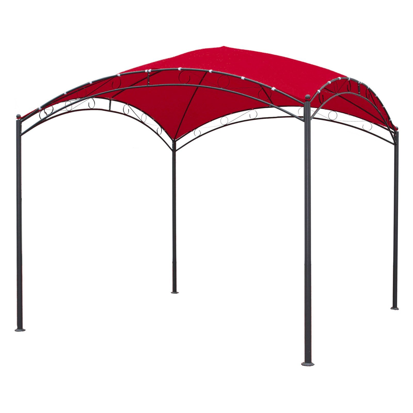 10ft Square Dome Top Gazebo - Outdoor Patio Canopy with Mosquito Netting for Garden, Backyard, and Poolside Relaxation | International Caravan Furniture