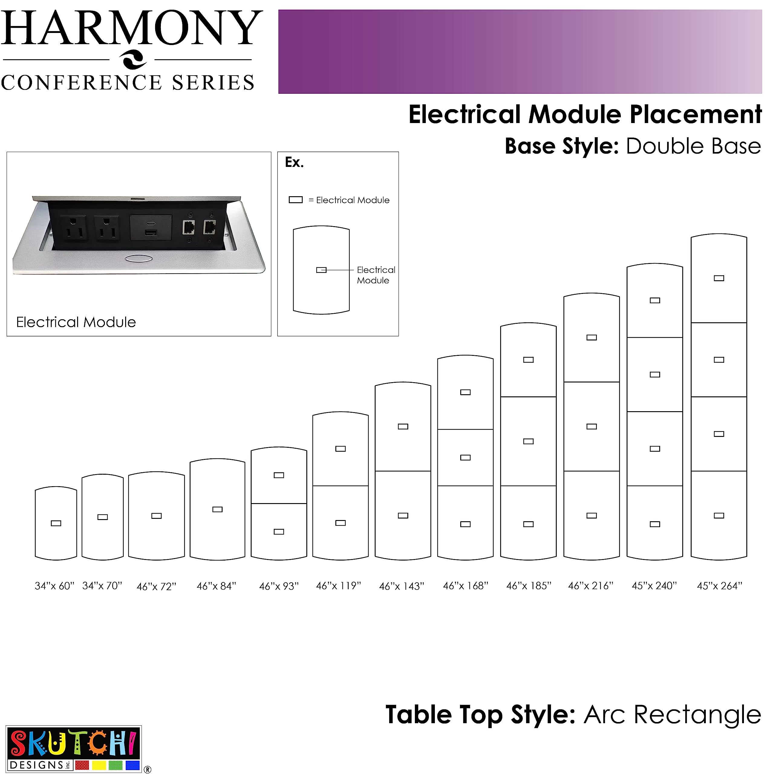 10' Rectangular Conference Table with Built-in Power & Data Ports | Modular 10-Person Meeting Table | Harmony Series | Light Gray | Perfect for Office Meetings, Team Collaboration & Conference Rooms