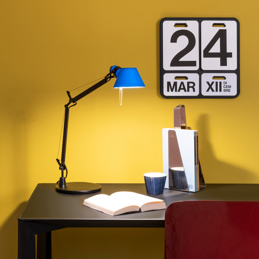 Tolomeo Micro Bicolor Table Lamp - Adjustable LED Desk Light for Home Office, Reading & Study - Modern Minimalist Design for Bedroom, Living Room & Workspace