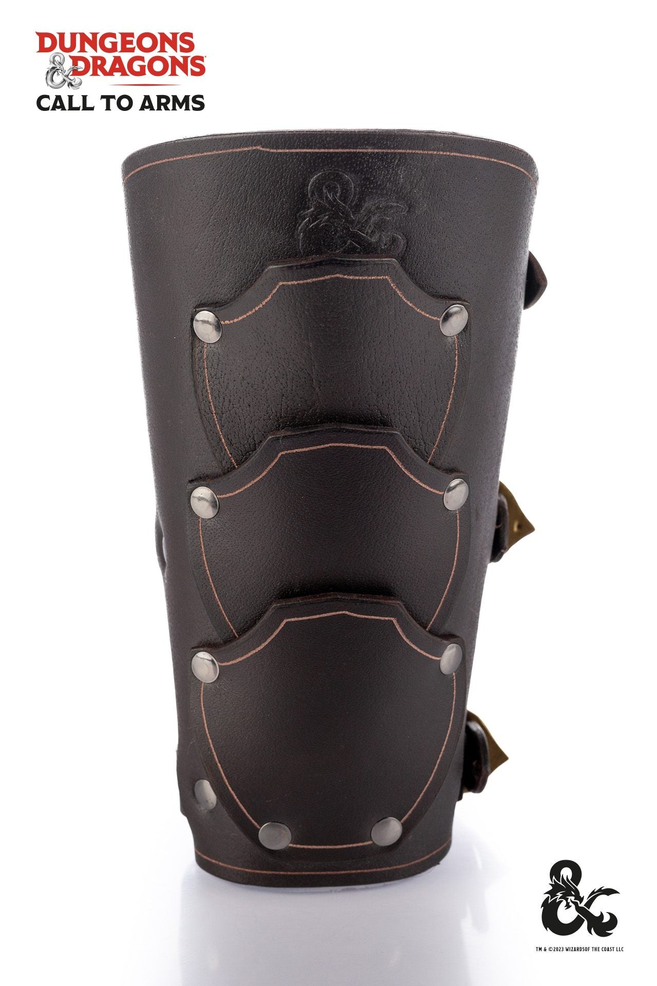 Dungeons & Dragons Fighter Leather Bracers - Brown Medieval Fantasy Armor for LARP, Cosplay & Tabletop RPG Gaming