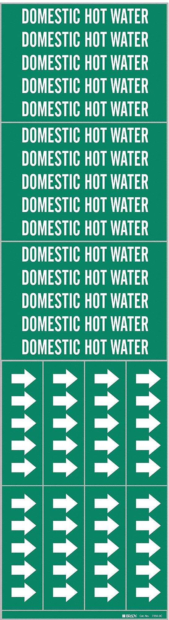 Self-Adhesive Pipe Marker for Water Lines - Fits 3/4