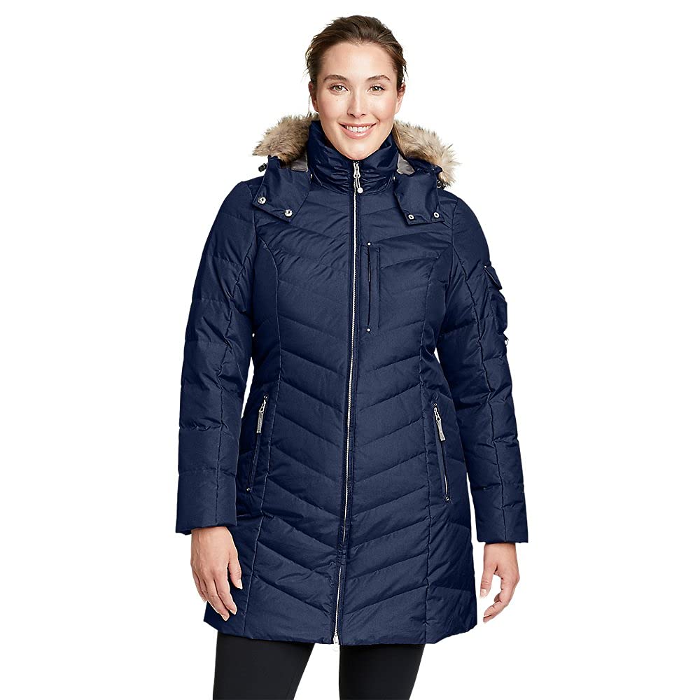 Eddie Bauer Women's Sun Valley Down Parka - Lightweight Warm Winter Coat for Cold Weather, Water-Resistant Hooded Jacket for Outdoor Activities, Hiking, and Travel