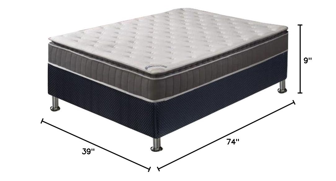 9-Inch Medium Firm Pillowtop Pocketed Coil Hybrid Mattress for Twin Bed - Breathable & Supportive Memory Foam with Cooling Cover - Perfect for Kids Rooms, Guest Beds & Small Spaces (White)