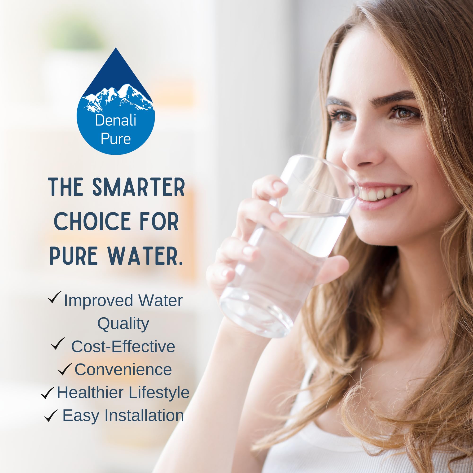 3-Pack GE GSH25SGRESS Refrigerator Water Filter Replacement - Compatible with GE MWF & MWFP Fridge Filters | Pure Water for Drinking, Ice Maker & Cooking