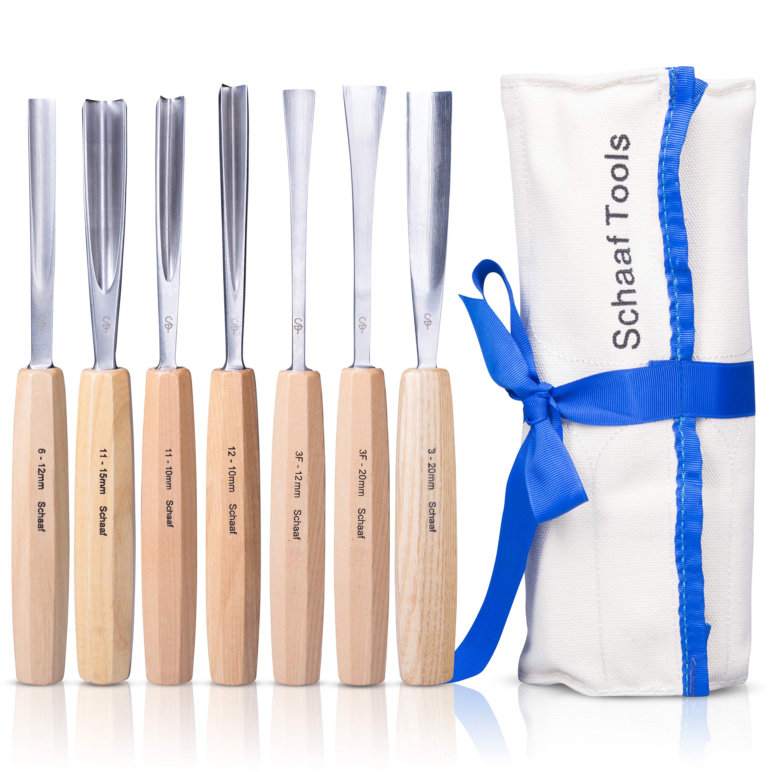 Schaaf Tools 12-Piece Foundation Wood Carving Set with 7-Piece Expansion, 4-Piece Fishtail Detailing Kit, 400/1000 Grit Diamond Sharpening Stone & Precision Carving Mallet – Perfect for Woodworking, DIY Projects & Professional Sculpting