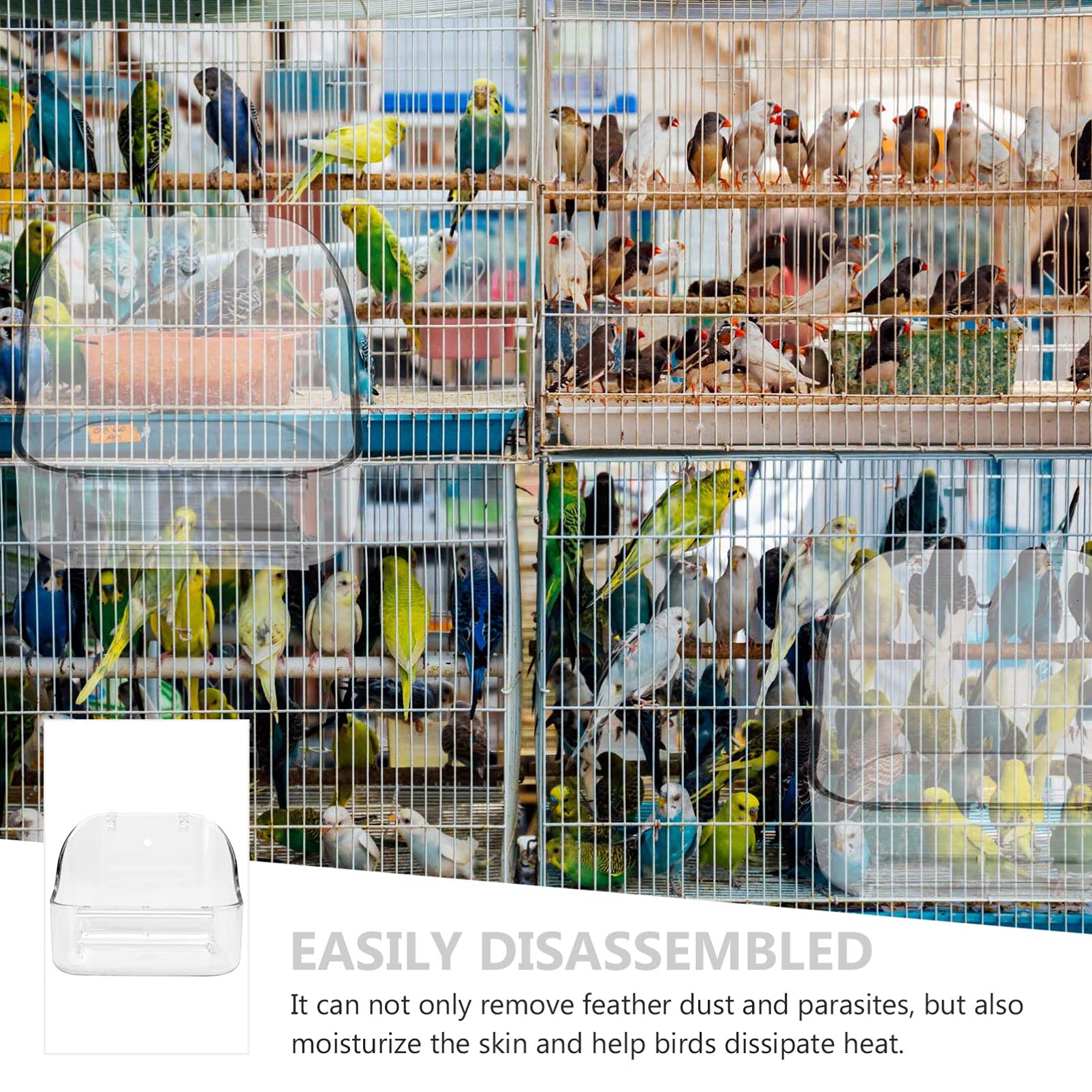 Premium Transparent Hanging Bird Feeder & Waterer Cups - Durable Food Bowl for Parrots, Pigeons, Budgies, Parakeets - Ideal Cage Accessory for Hamsters & Small Pets - Perfect for Home, Aviary & Outdoor Use