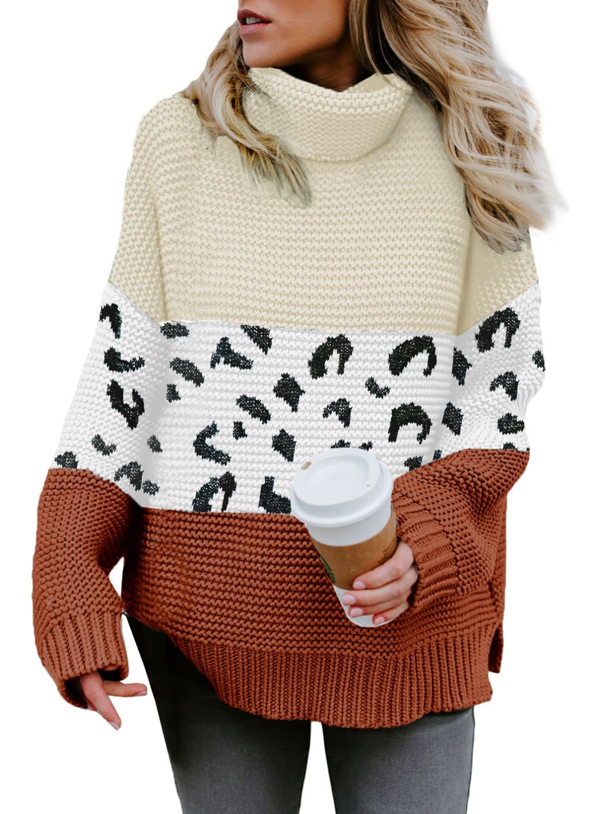 BLENCOT Women's Casual Turtleneck Sweater - Soft Long Sleeve Pullover Knit Top for Fall & Winter | Cozy Office Wear, Date Night Outfits, Layering Essentials