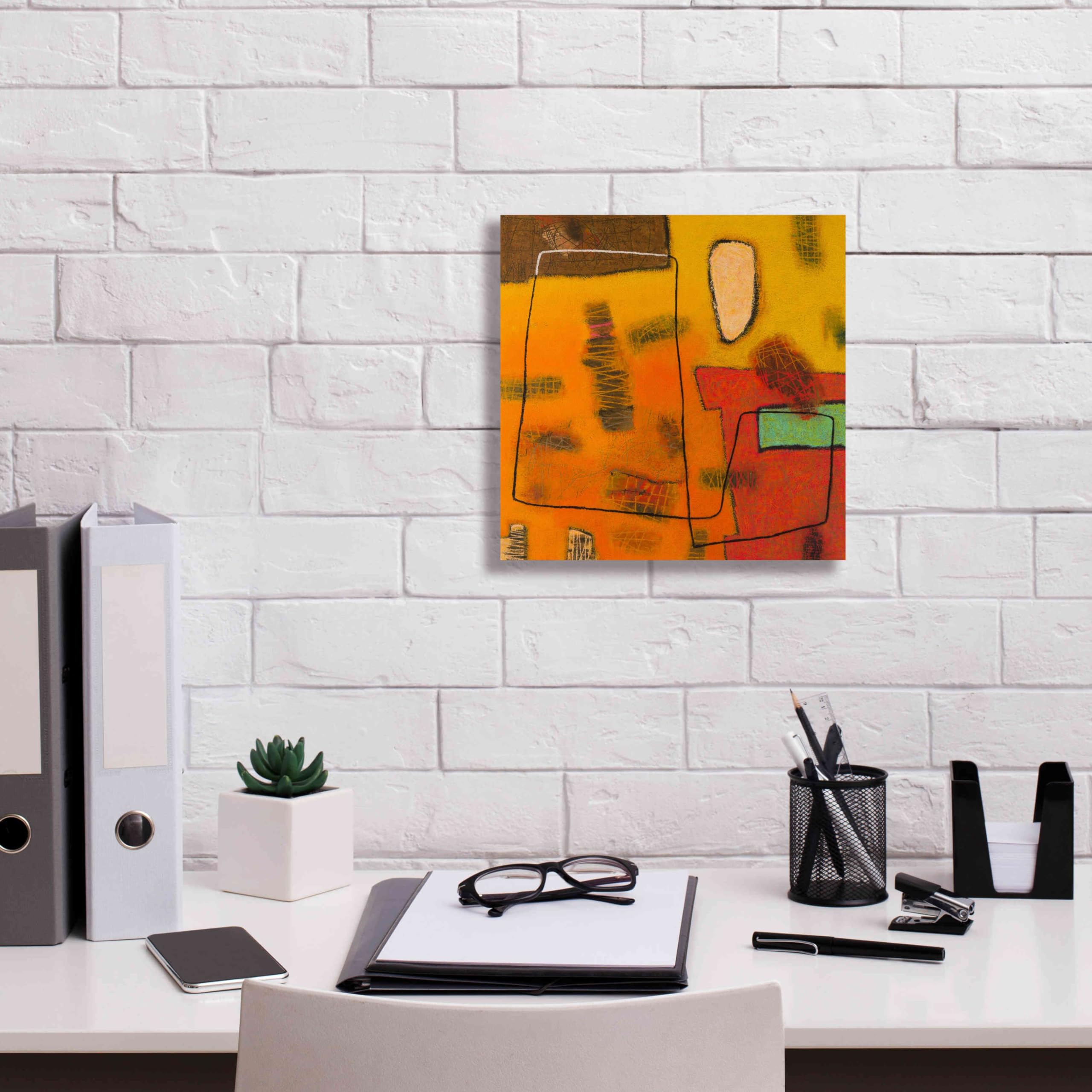 Epic Graffiti 'Conversations in the Abstract 31' by Downs - Premium Giclee Canvas Wall Art Print 12x12 Inches - Modern Urban Home Decor for Living Room, Bedroom & Office