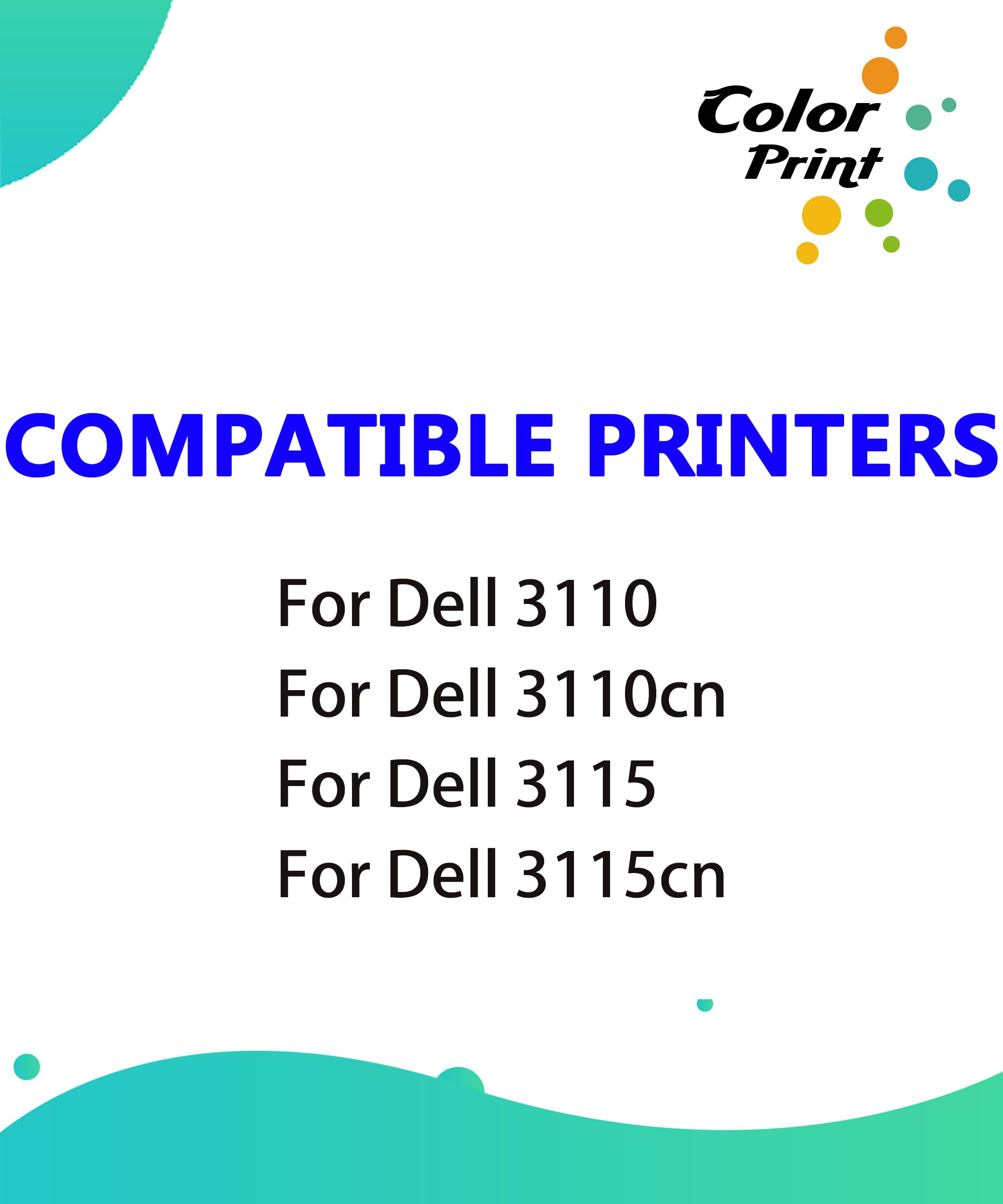 High Yield Black Toner Cartridge Replacement for Dell 3115CN/3115/3110CN/3110 - Compatible with 310-8092 (2-Pack) - Ideal for Office & Home Laser Printing Needs