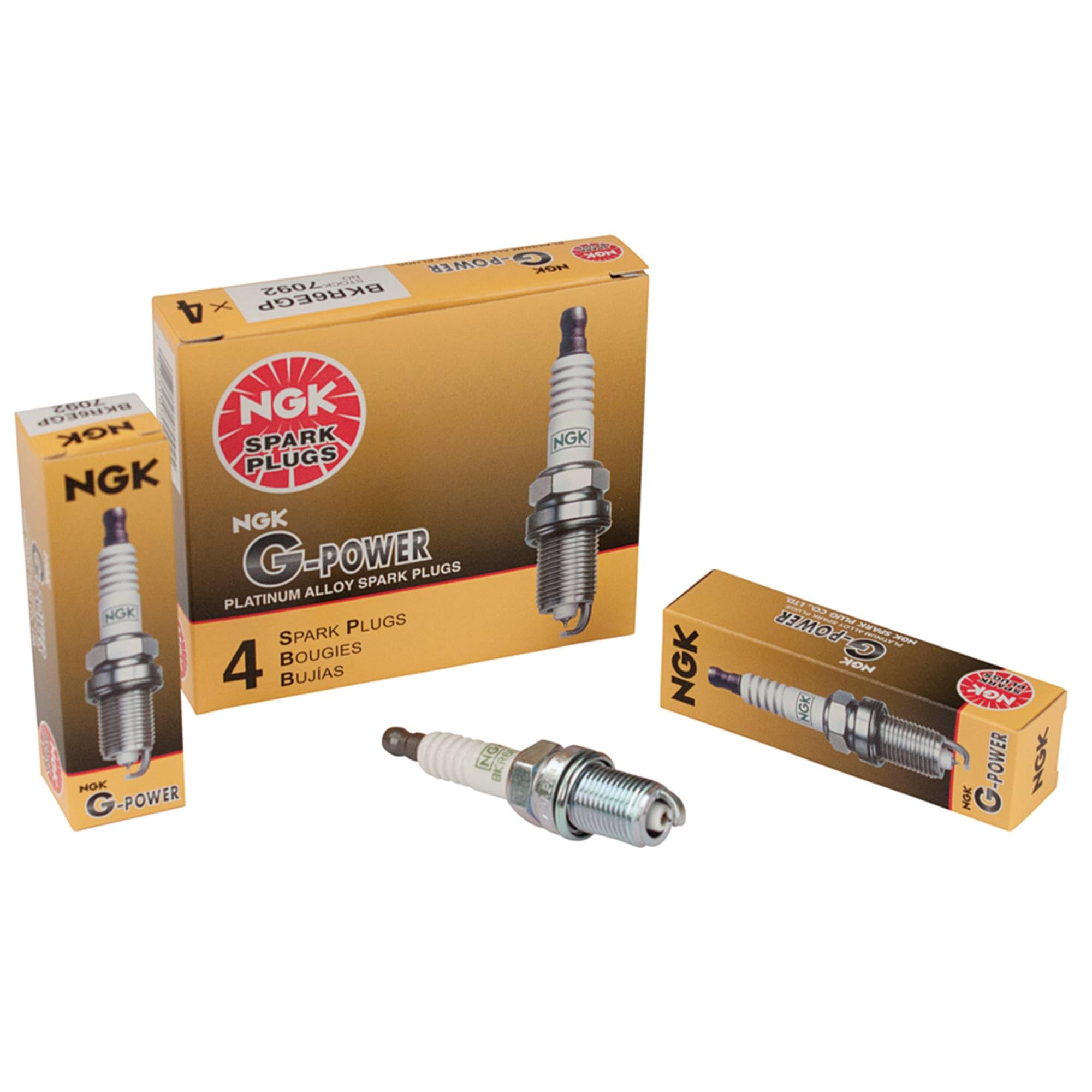 NGK (7092-4PK) G-Power Platinum Spark Plugs - 4 Pack | High Performance Ignition for Cars, Trucks & SUVs | Improves Fuel Efficiency & Engine Power