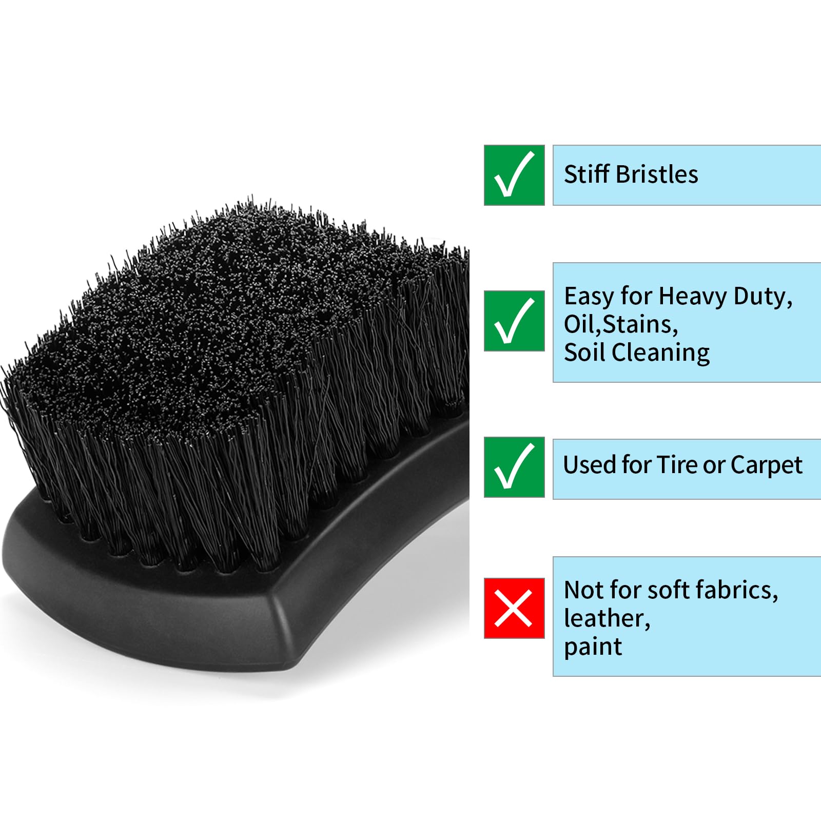 Premium Wheel Rim & Tire Brush Set - Soft & Stiff Bristle Car Wash Cleaning Kit for Cars, Trucks, SUVs, RVs & Motorcycles | Perfect for Deep Cleaning Wheels, Tires, Exterior Surfaces & Carpet