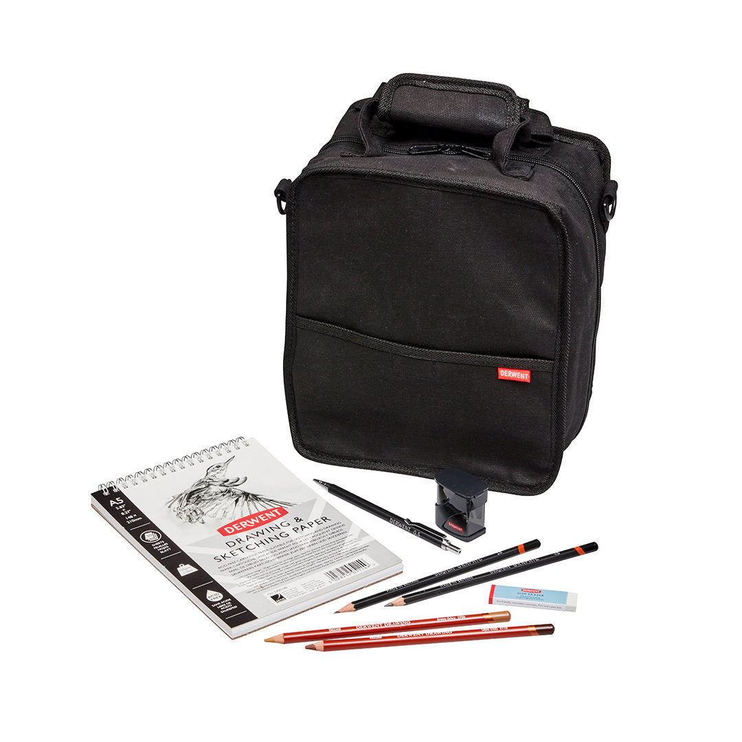 Derwent Carry All Storage Case - Black | Portable Art Supply Organizer for Pencils, Brushes & Markers | Perfect for Artists, Students & Crafters