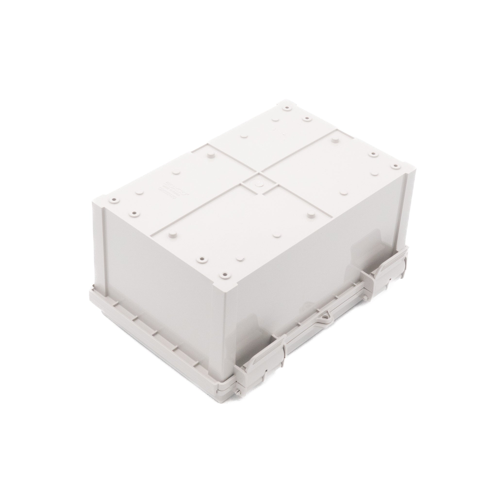 Boxco Q Series 7.87 x 11.81 x 5.91 Inches (200 x 300 x 150mm) Waterproof Plastic Enclosure - IP67 Rated, IK08 Impact Resistant, ABS Material with Grey Hinged Cover & Mounting Plate | Ideal for Outdoor Electronics, Industrial Equipment & Electrical Component Protection