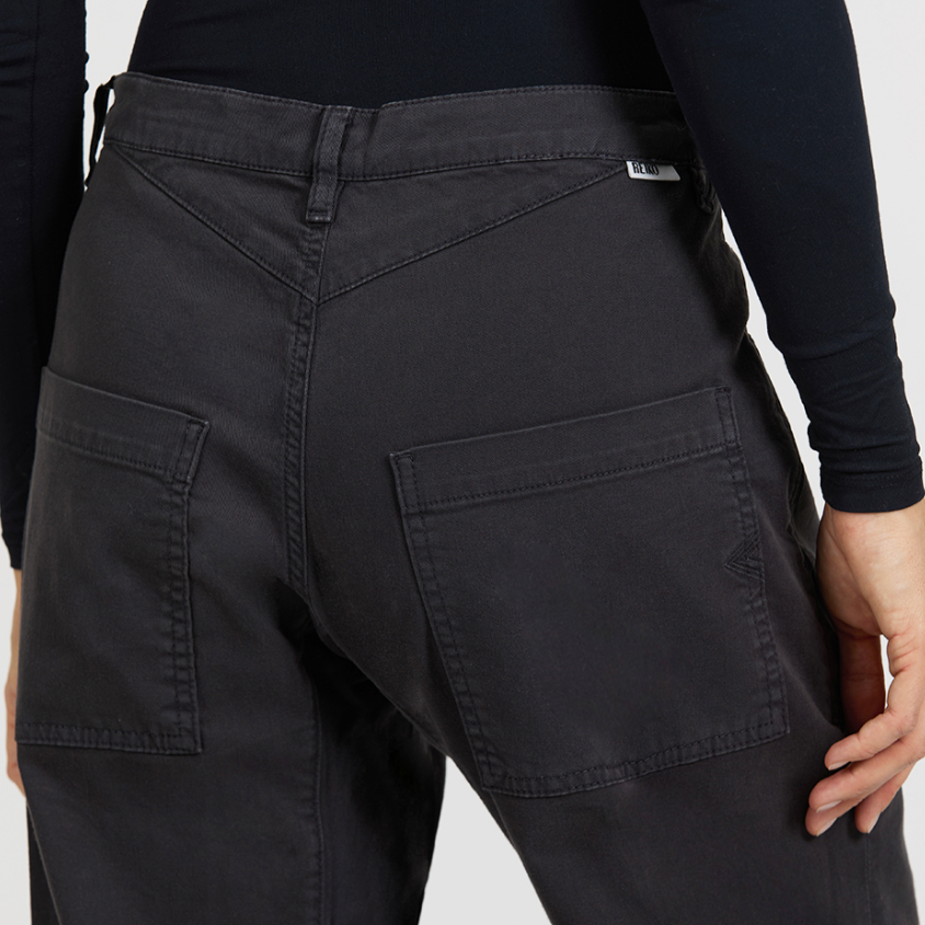Reiko Carl Carbone Women's High-Waisted Trousers - Comfortable Stretch Pants for Office, Business & Casual Wear