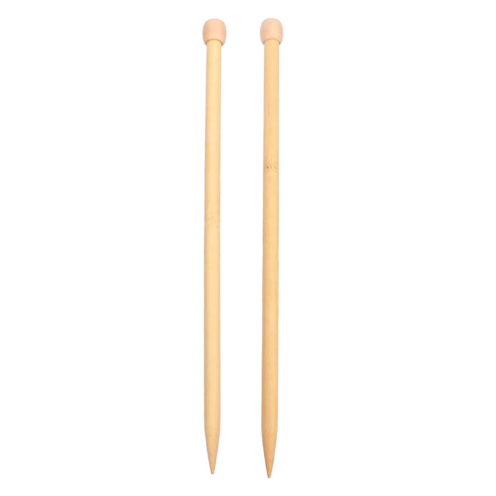 Healifty 1 Pair 10mm Wooden Single Pointed Knitting Needles - Crochet Needle Sticks for Weaving, DIY Crafts, Beginners | Perfect for Handmade Scarves, Hats & Home Decor Projects