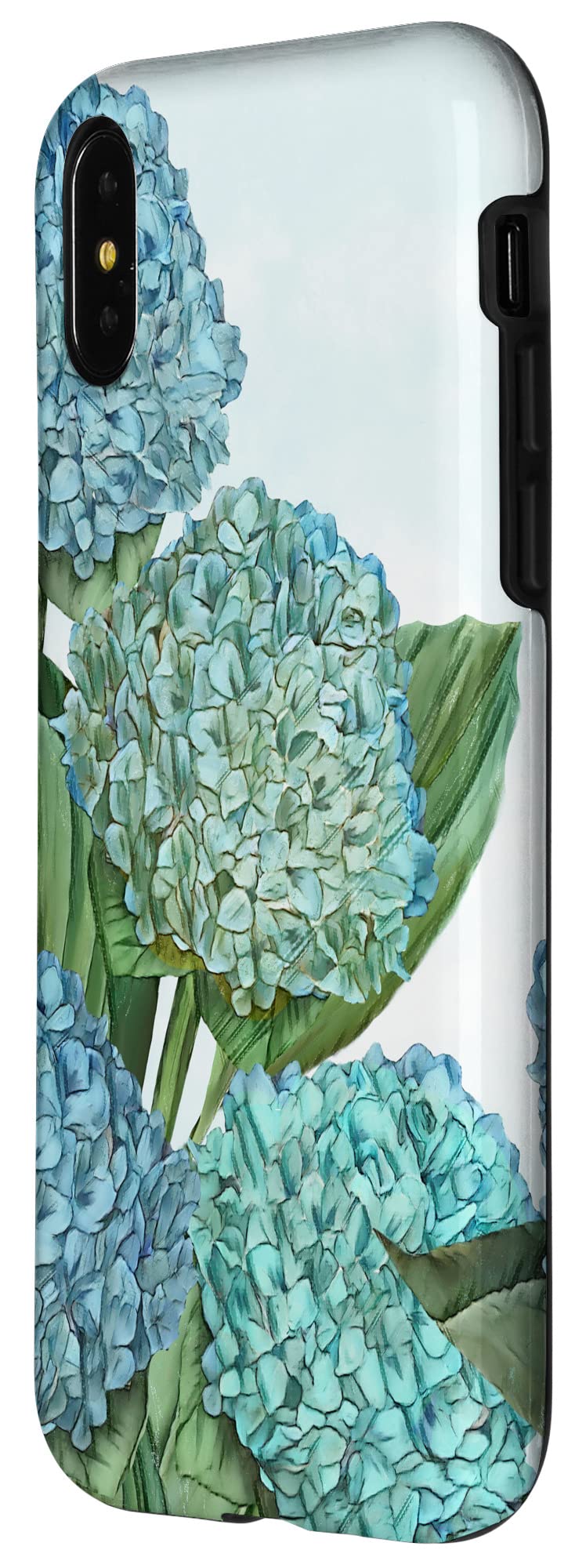 iPhone X/XS Floral Phone Case - Blue Hydrangea Botanical Design, Slim Protective Cover for Women Girls | Perfect for Everyday Use, Travel & Gift Giving