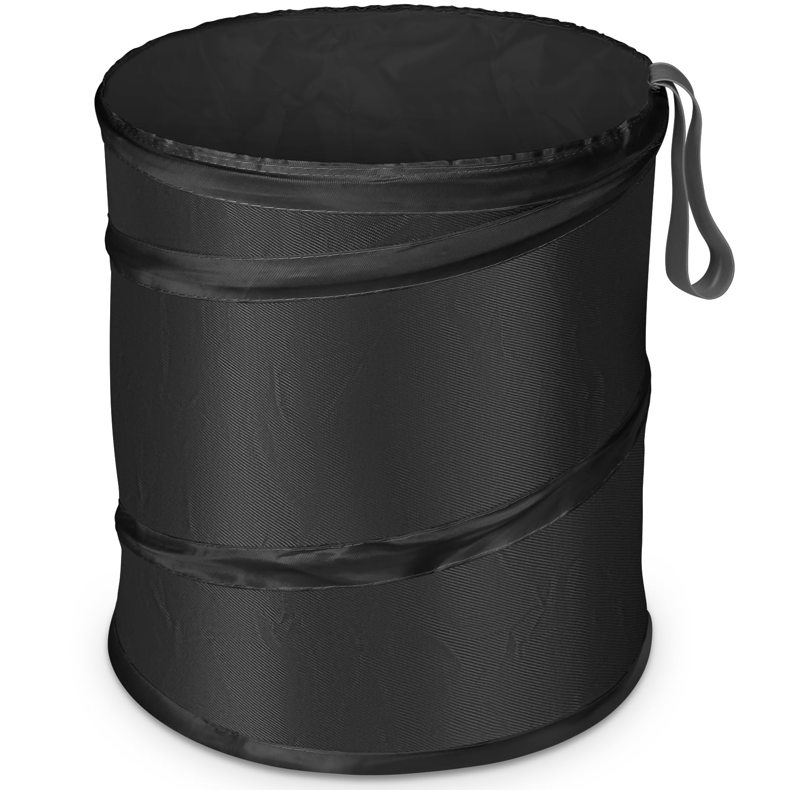 Large Pop-Up Collapsible Car Trash Can with Elastic Band & Velcro - Double Layer Washable Car Garbage Bin for Sedans, SUVs & Road Trips - Perfect for Snack Wrappers, Tissues & Car Trash Organization