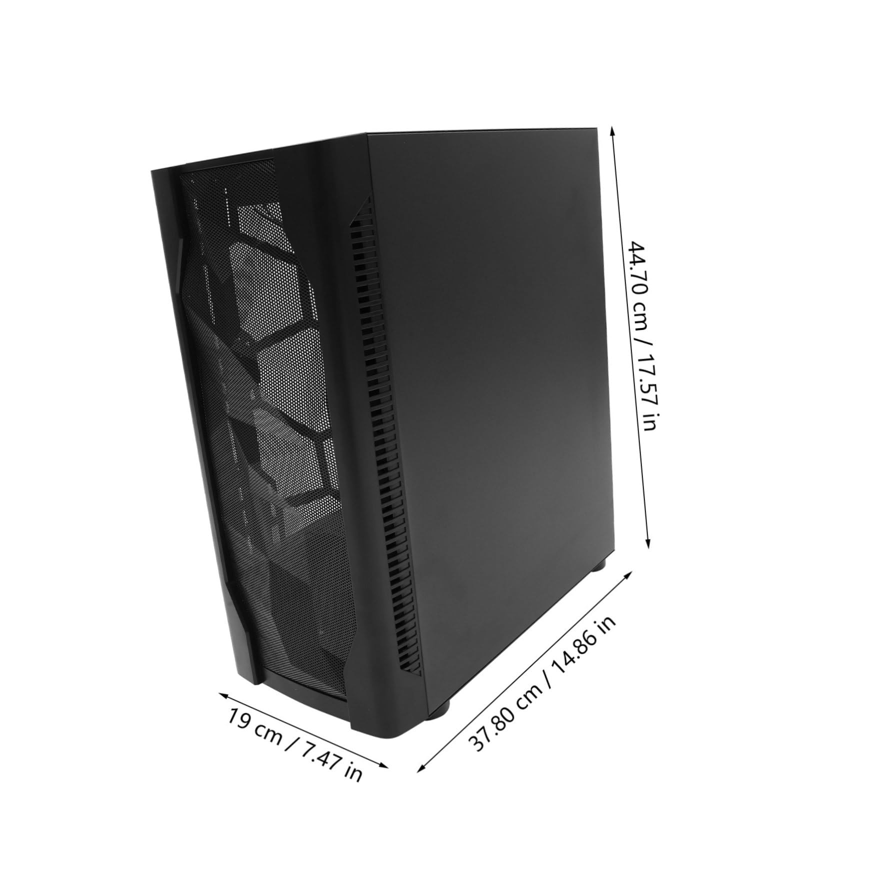 Lurrose Replacement Computer Case for Desktop PC - Side View Gaming Tower Case for Internet Cafe, Home & Office Use