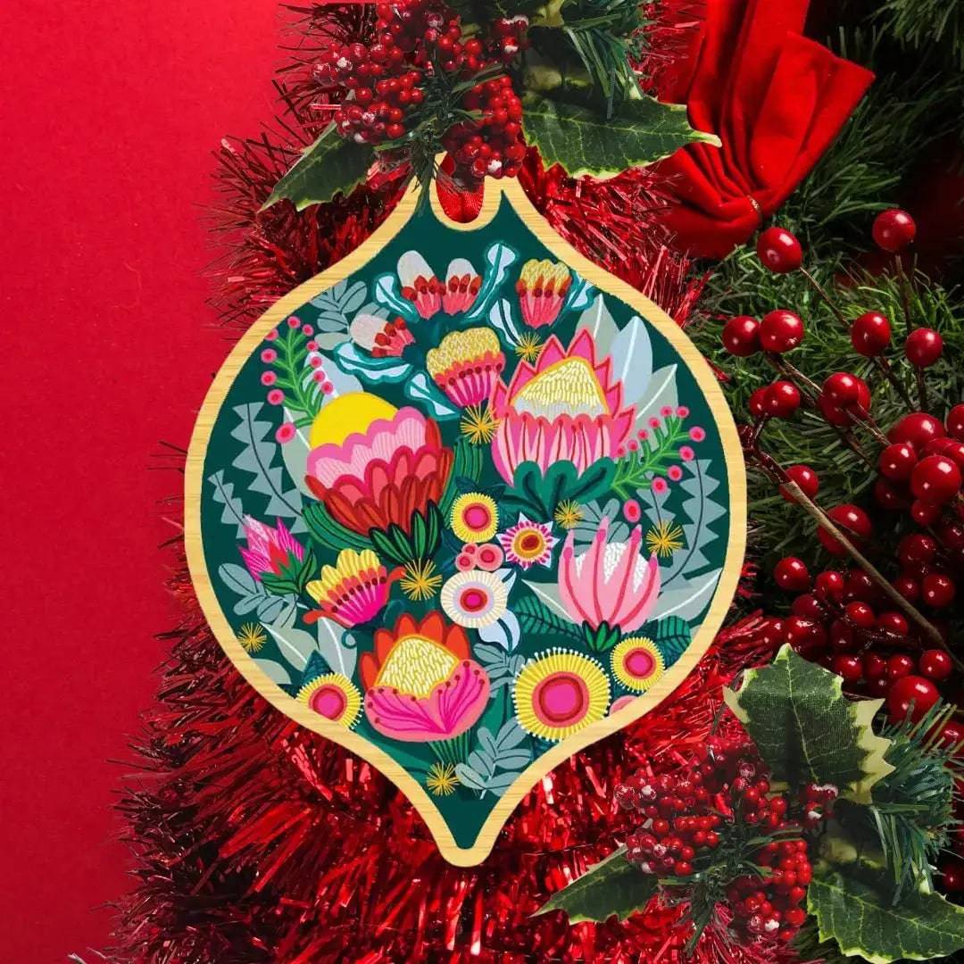 Bush Bouquet Australian Christmas Card & Ornament - Perfect for Holiday Greetings, Tree Decorations, and Festive Gift Giving