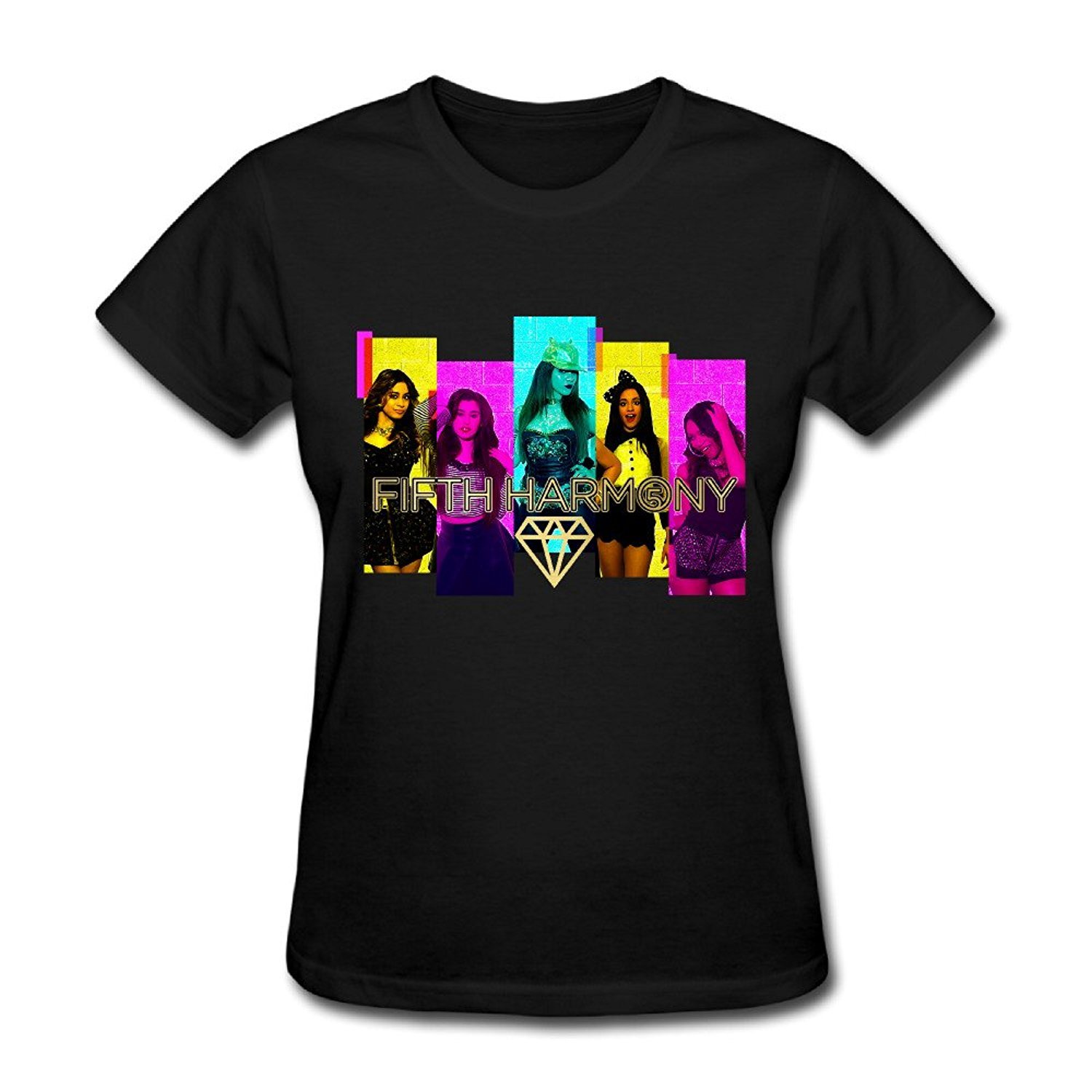 Women's Fifth Harmony Times A Charm Tour T-Shirt - Black Small Size - Soft Cotton Band Tee for Concerts, Fan Meetups & Casual Wear