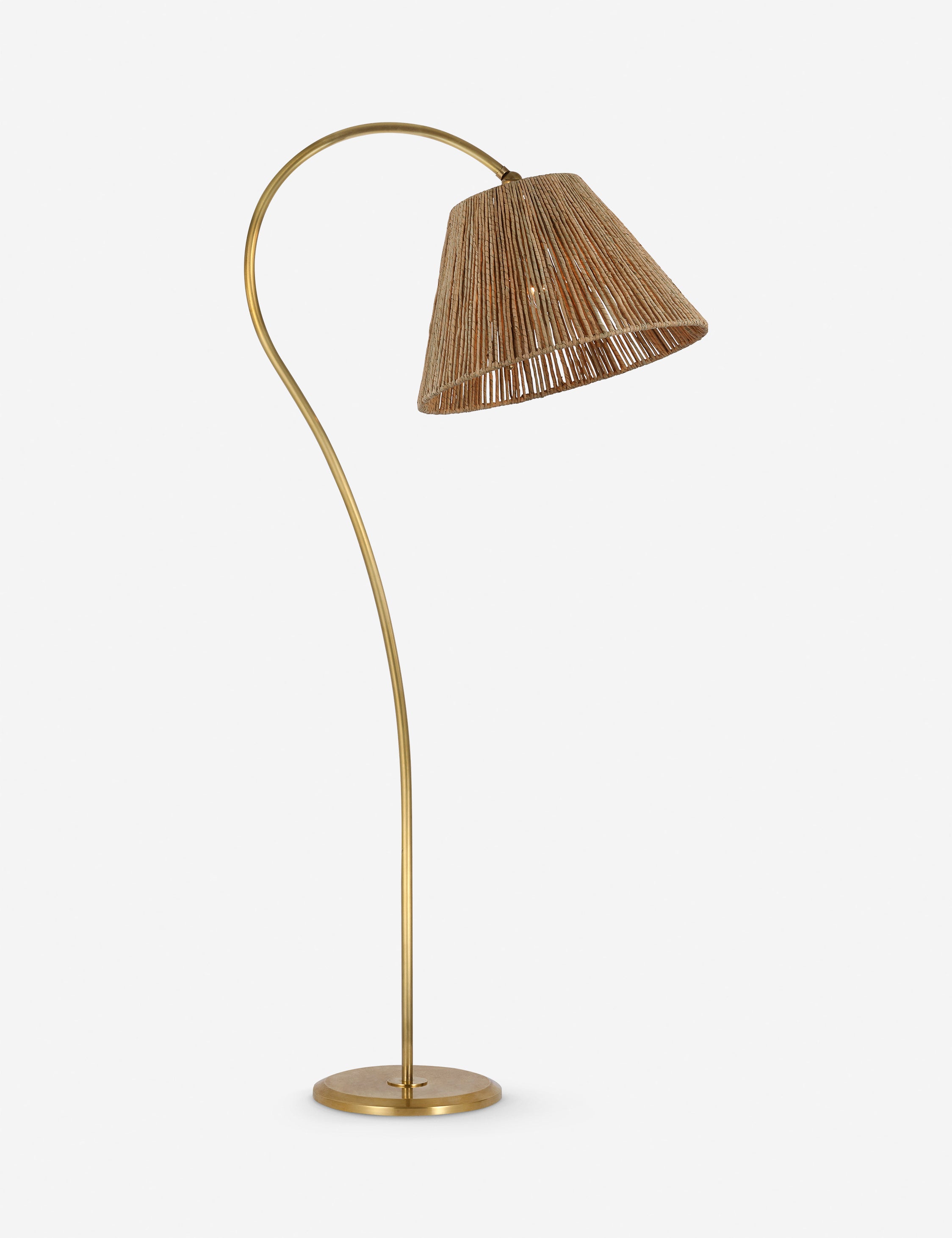 Antique Brass and Natural Abaca