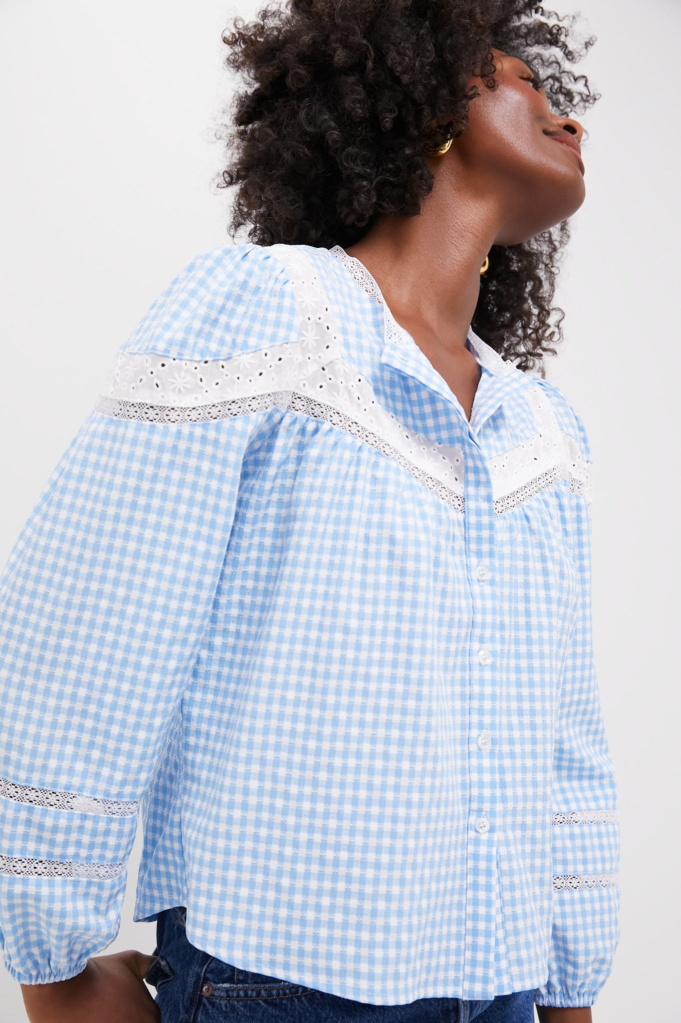 Blue Pamela Shirt for Women | Stylish Casual Button Down Top | Perfect for Office, Date Night & Everyday Wear