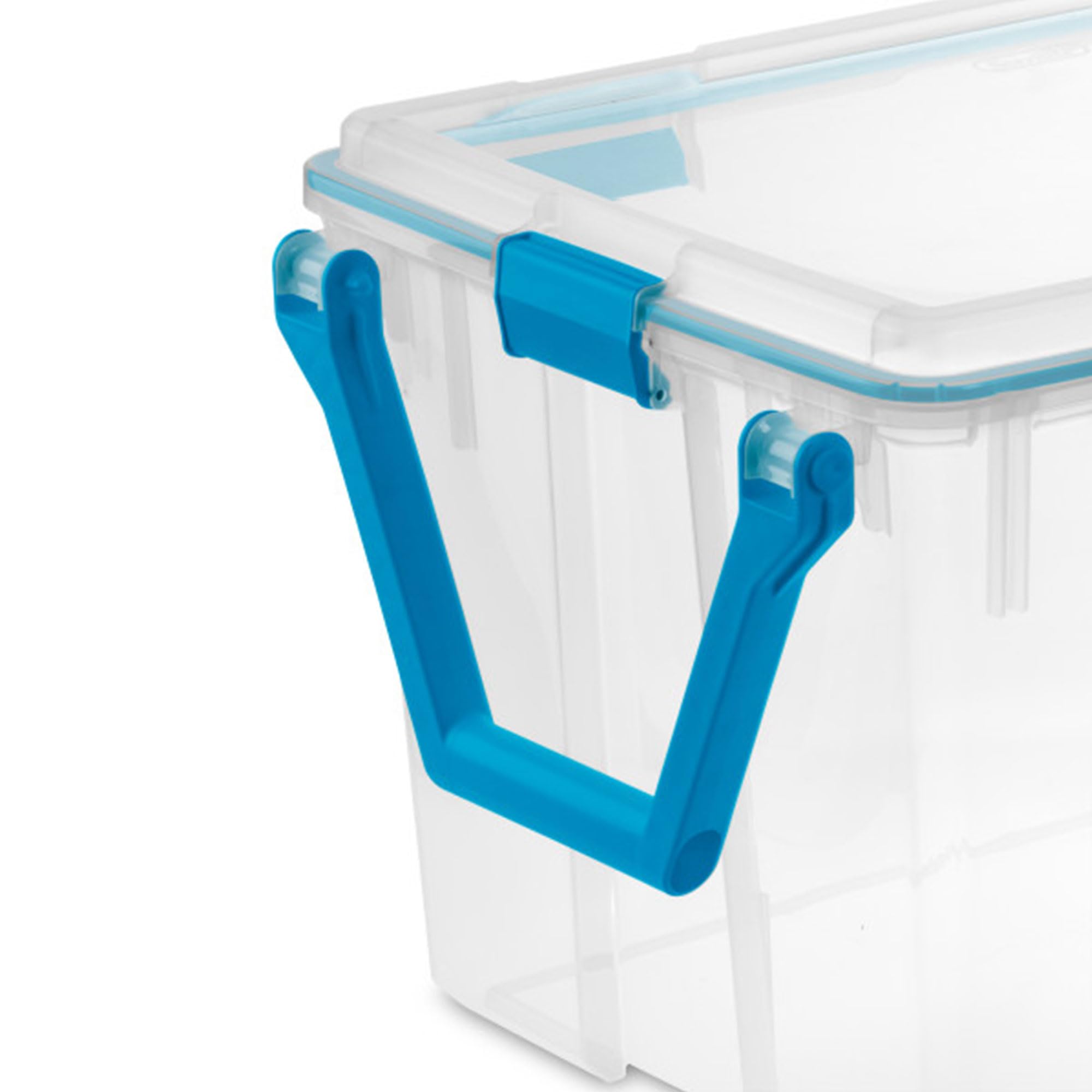 Sterilite 6-Pack 120 Quart Weatherproof Storage Bins with Latching Lids & Wheels - Heavy Duty Watertight Containers for Home Organization, Garage, Camping & Outdoor Gear Storage