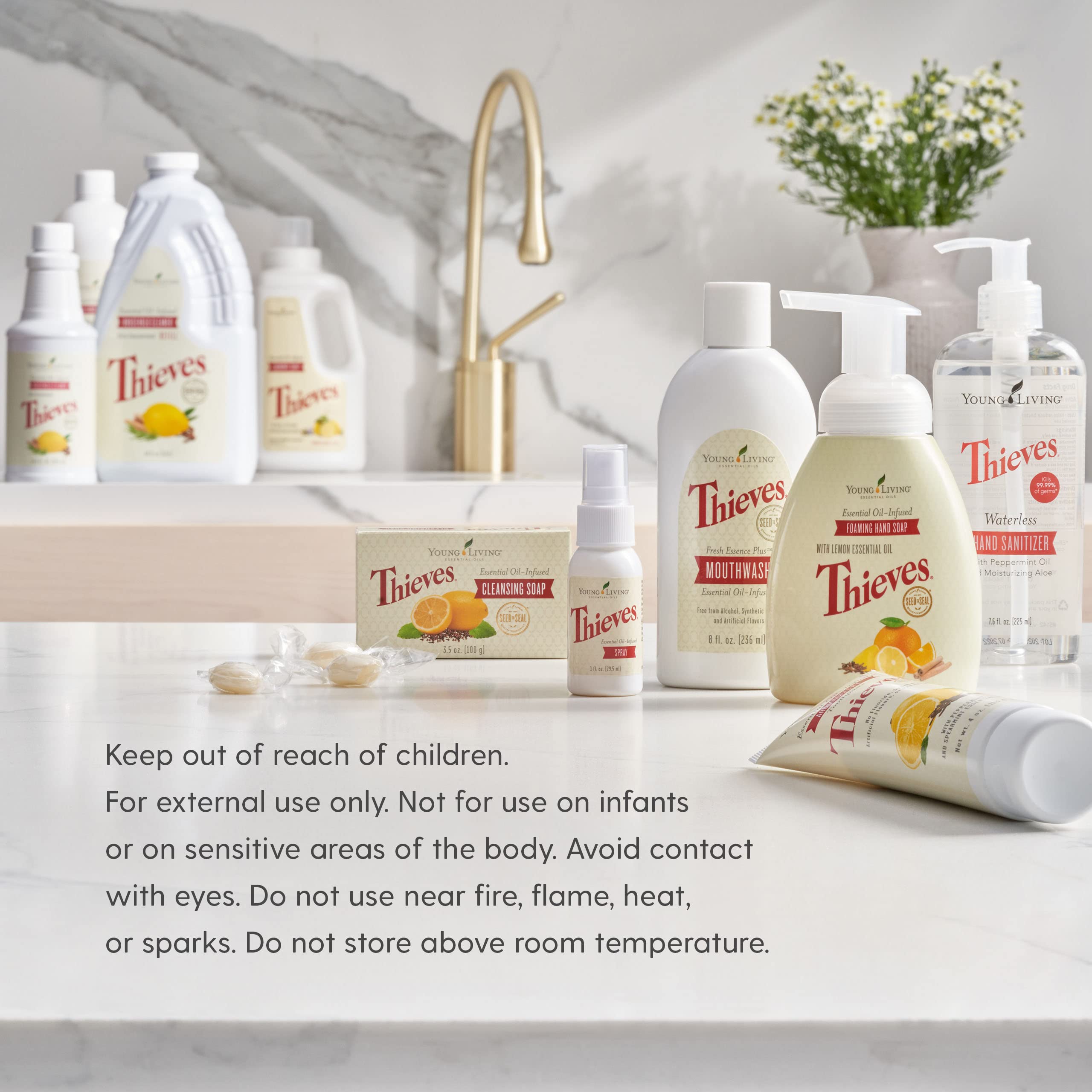 Young Living Thieves Spray 1 oz - Natural Essential Oil Blend for Immune Support, Home & Travel Use