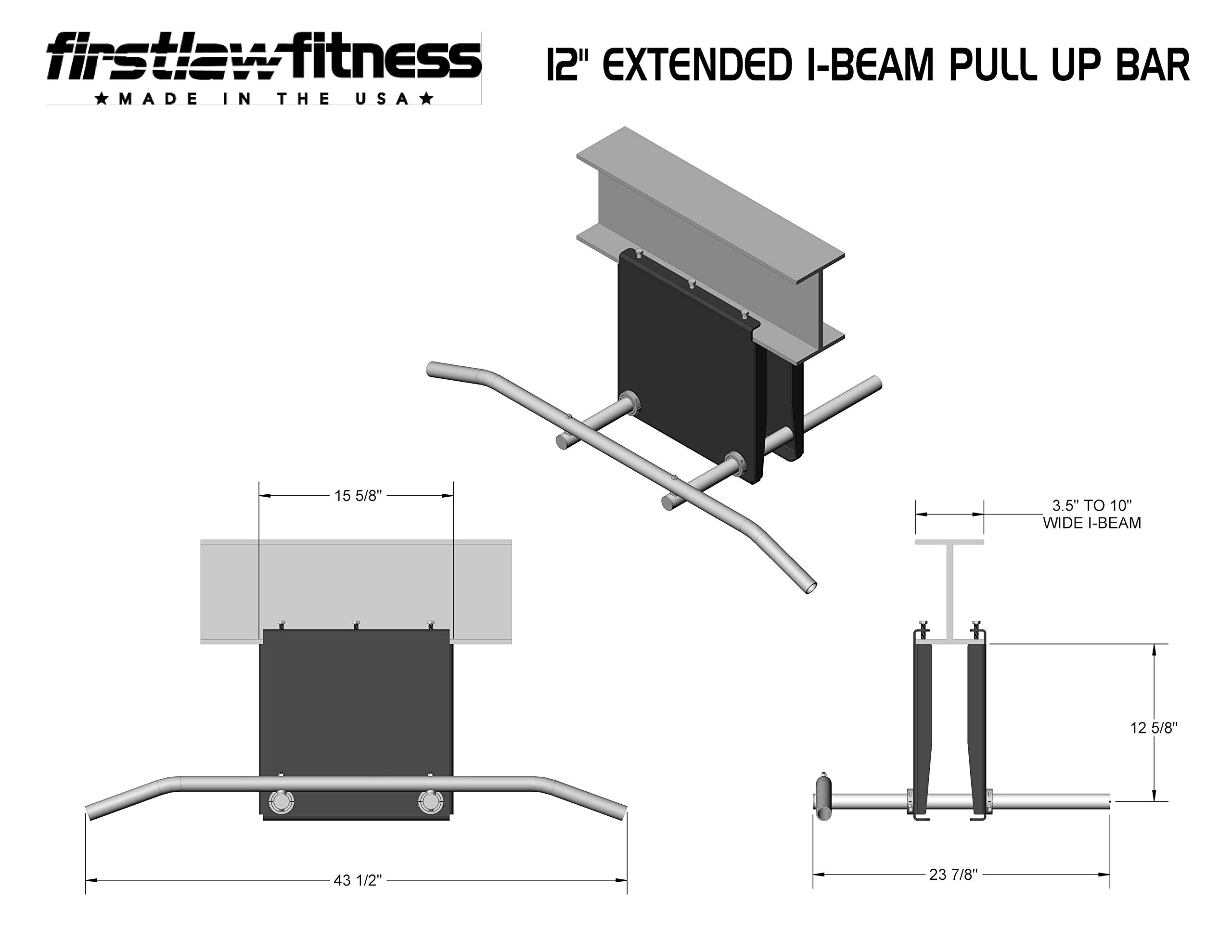600 LBS Weight Limit Heavy Duty Pull Up Bar - 12