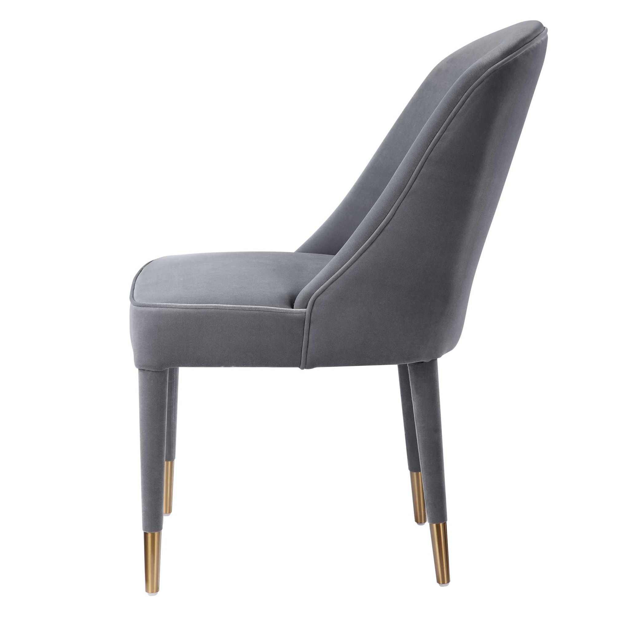 Brie Armless Chair Set of 2 - Modern Gray Accent Chairs for Living Room, Bedroom, or Office - Comfortable and Stylish Seating Solution